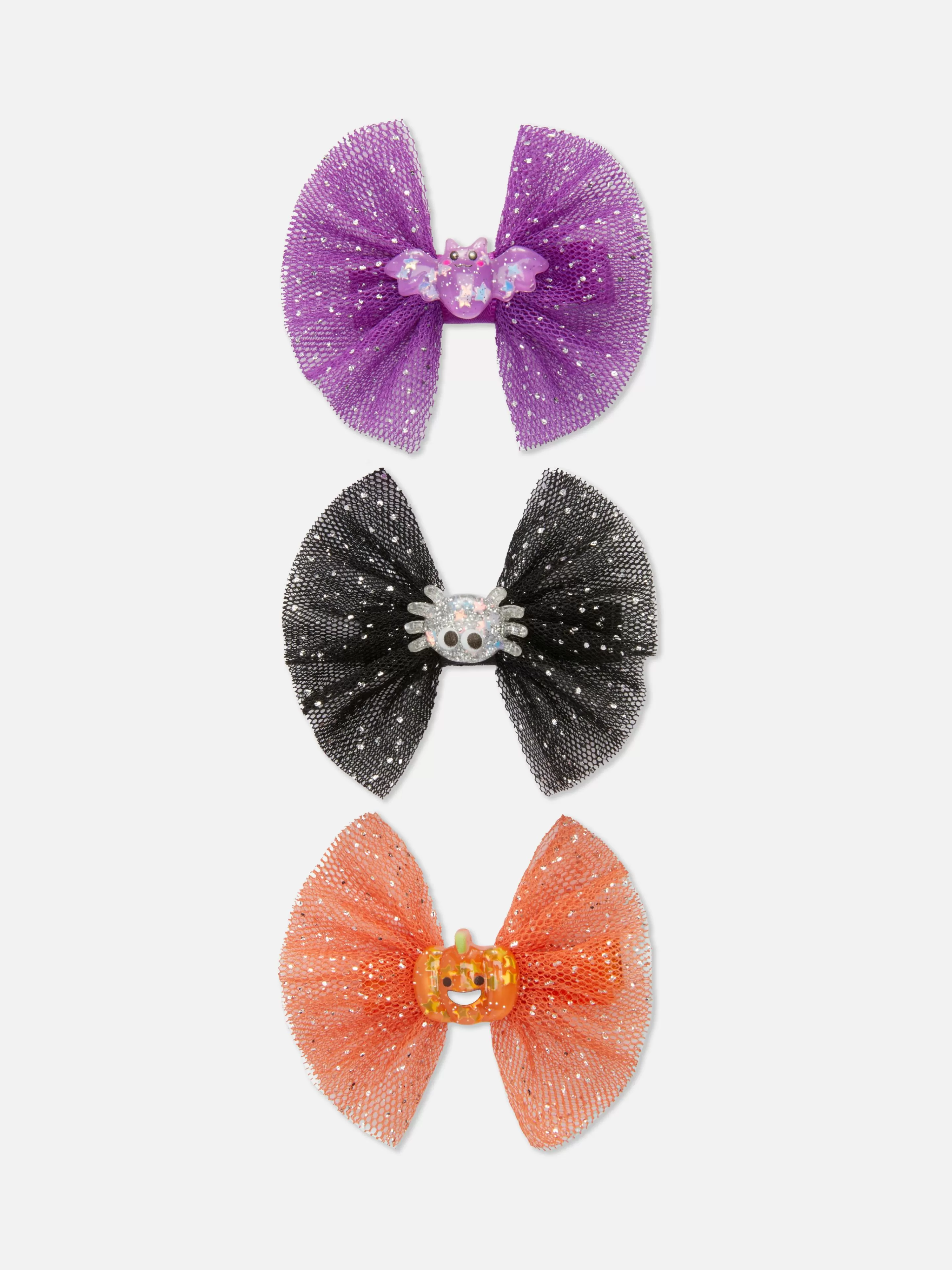 Lot De 3 Barrettes D'Halloween à Nœud Pailleté-Primark Shop