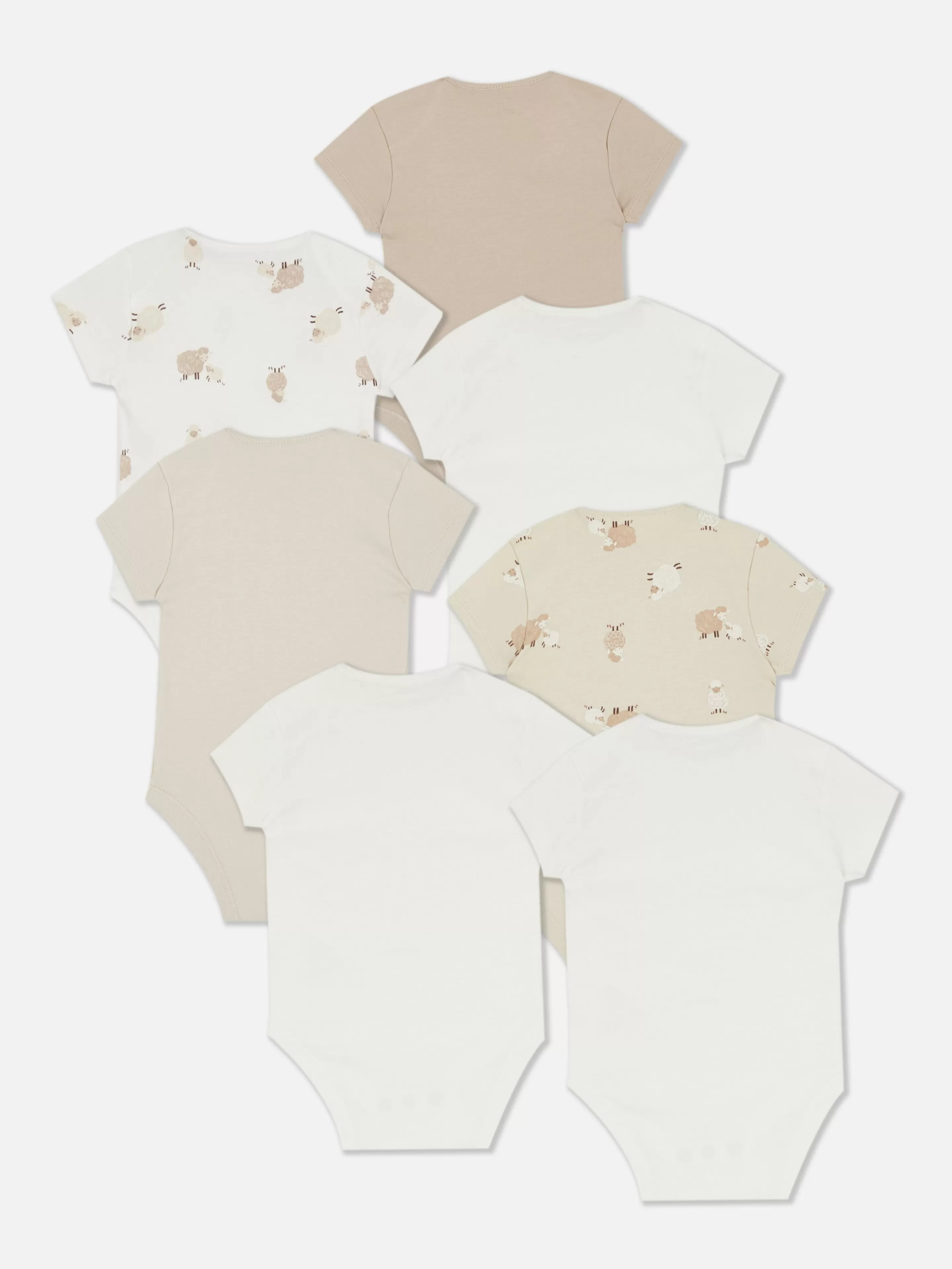 Lot De 7 Bodys à Manches Courtes Et Motif Agneau-Primark Outlet
