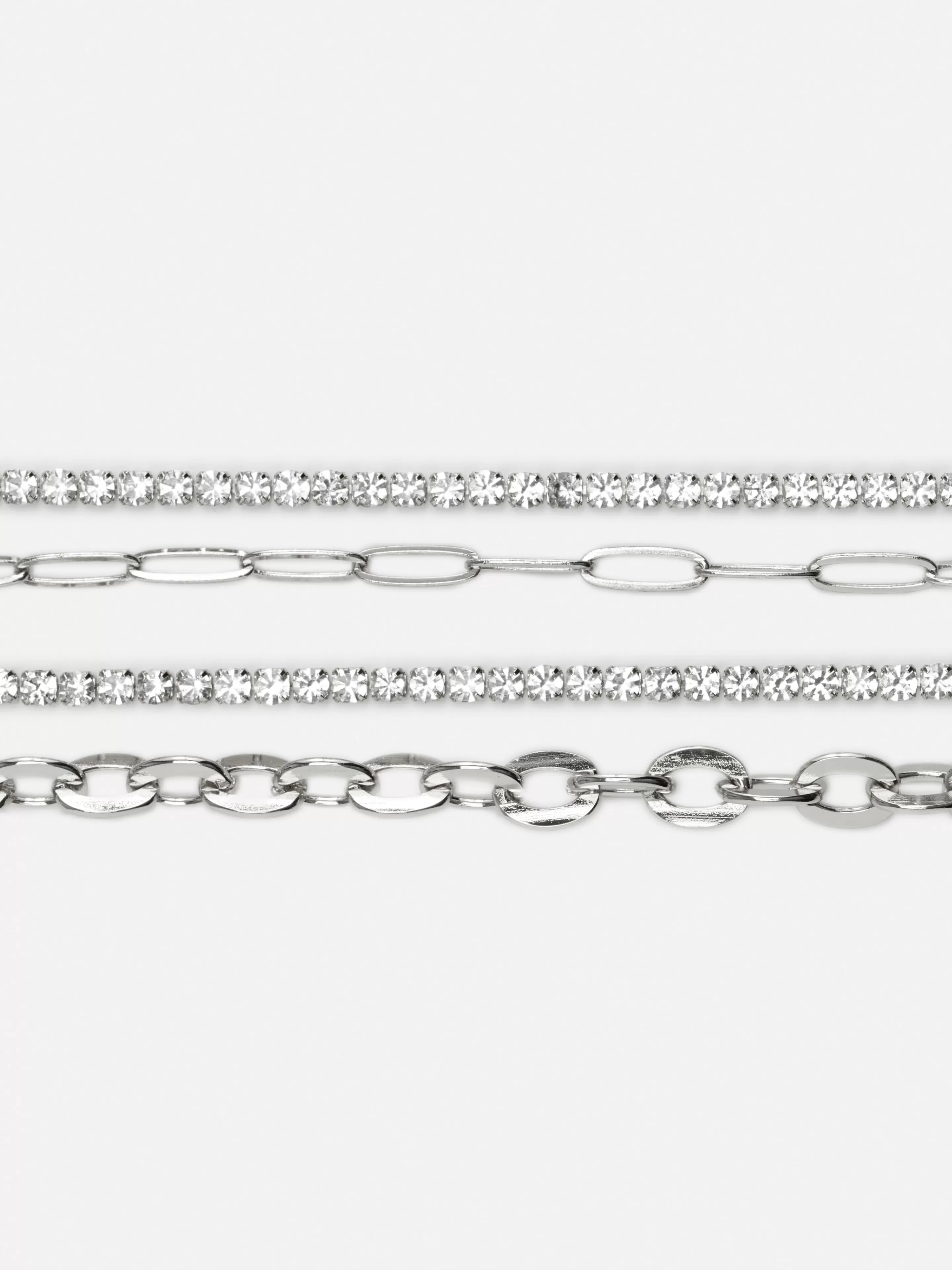 Lot De 4 Bracelets Chaîne à Strass-Primark Clearance