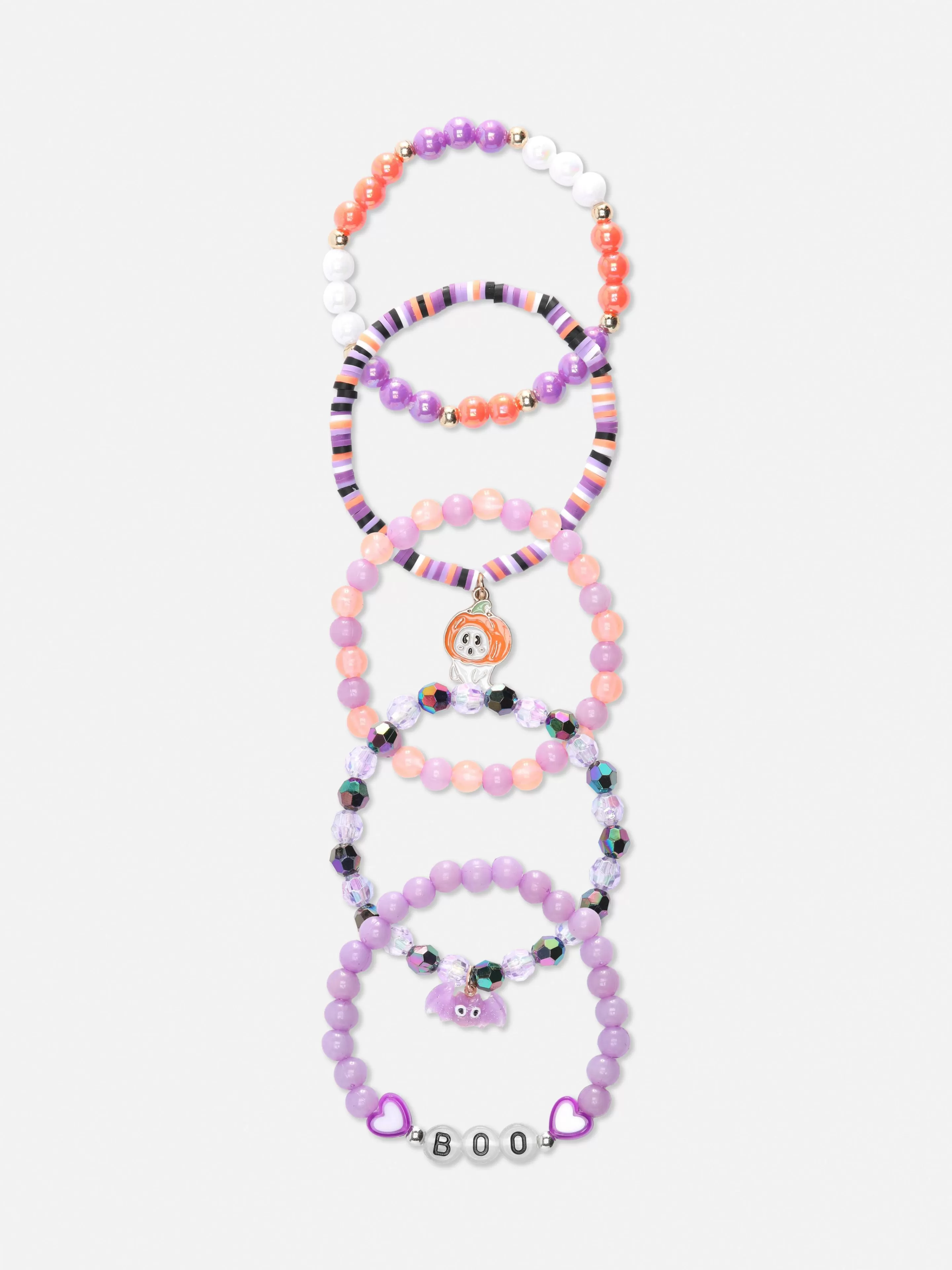 Lot De 5 Bracelets Ornés De Perles Halloween-Primark Discount