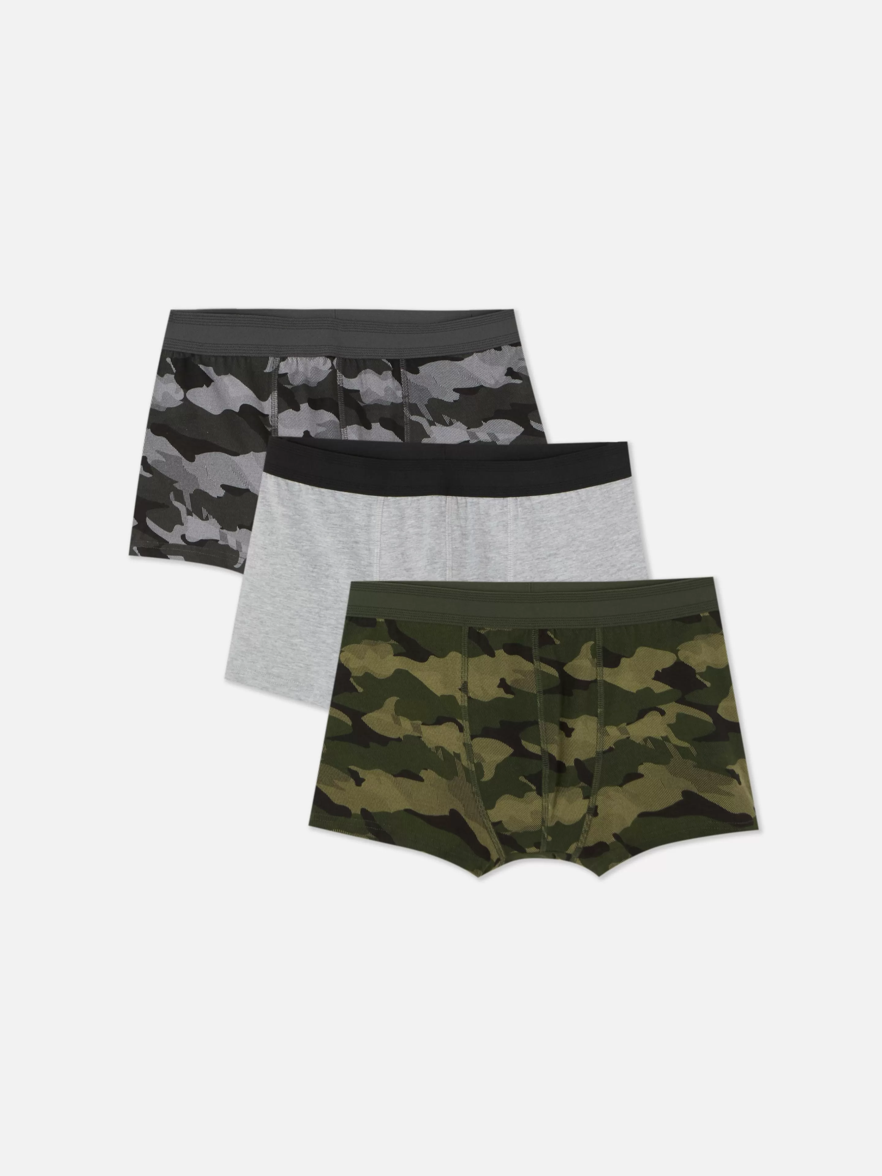 Lot De 3 Caleçons Camouflage En Coton Majoritaire-Primark Clearance