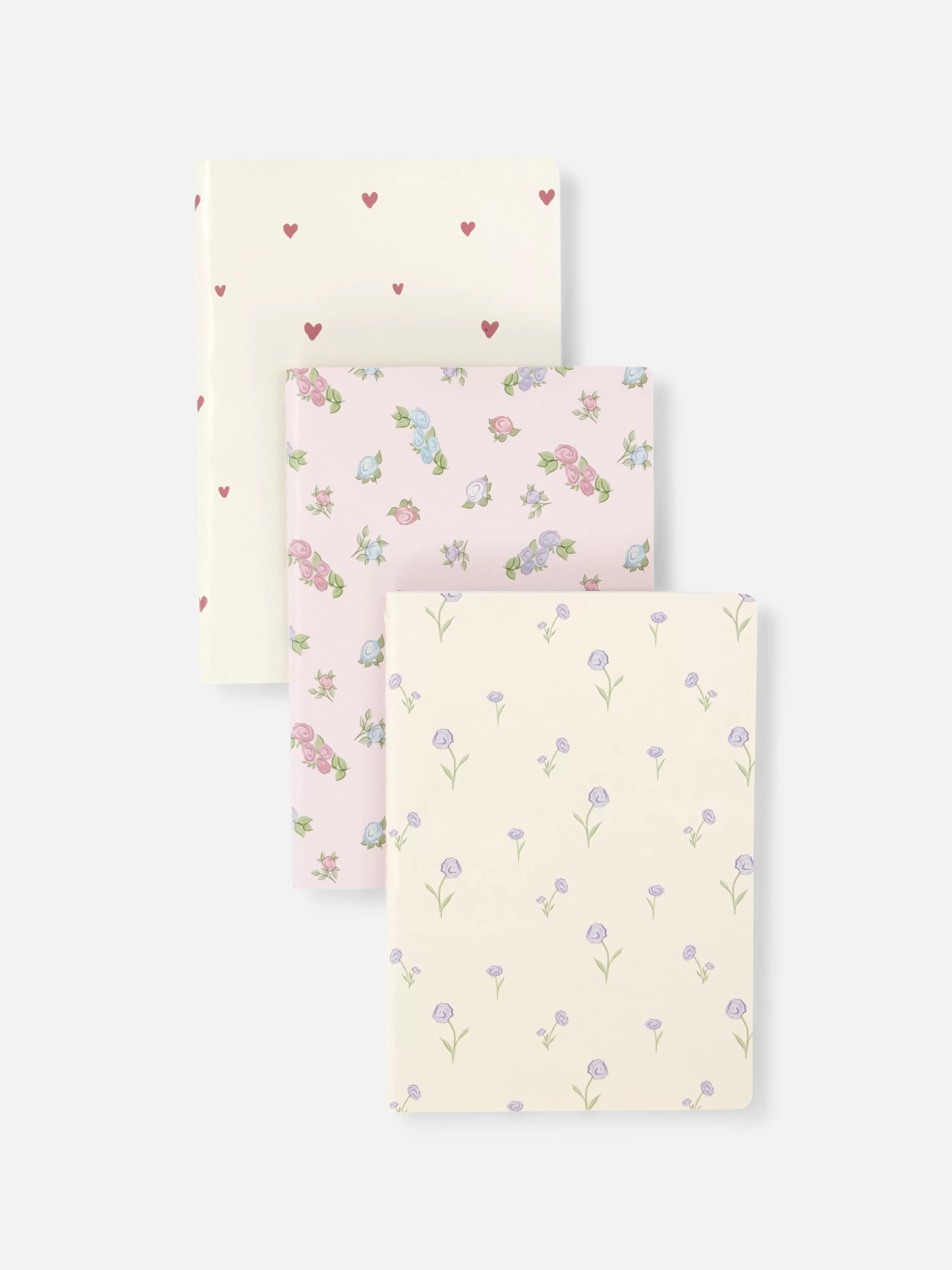 Lot De 3 Carnets A5 à Motif Floral-Primark Hot
