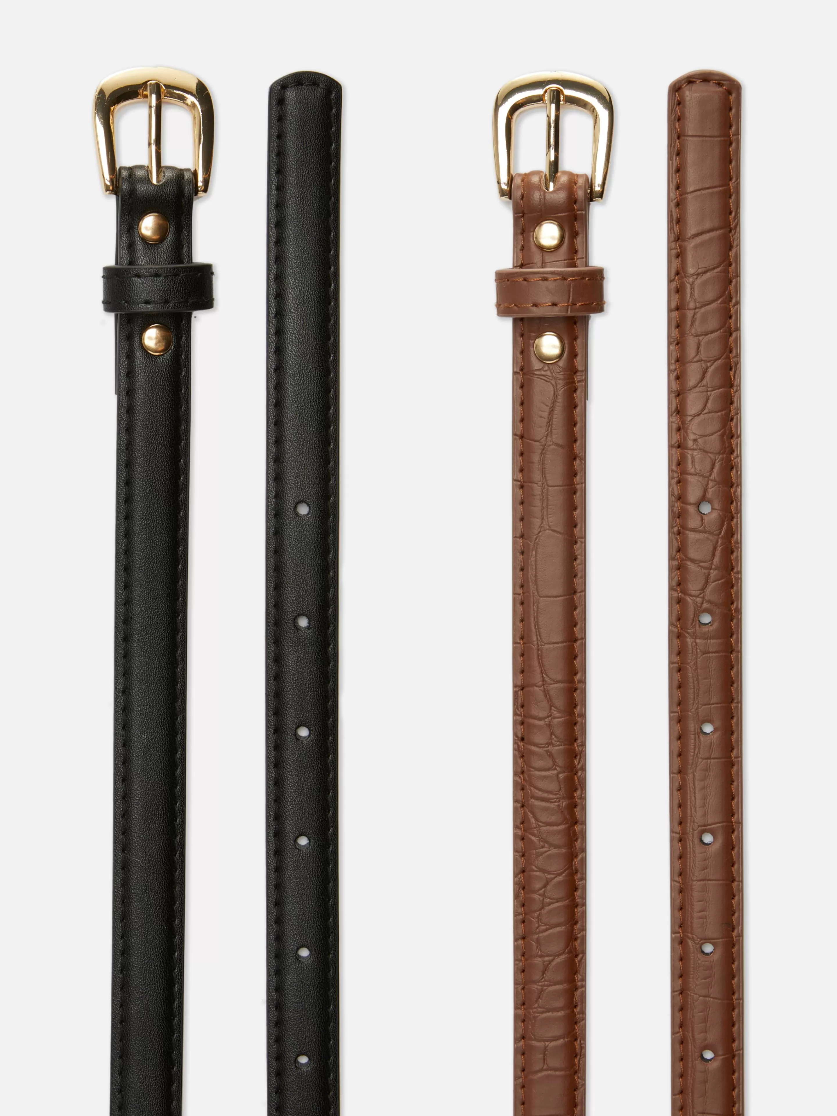 Lot De 2 Ceintures Skinny En Simili Cuir-Primark Store
