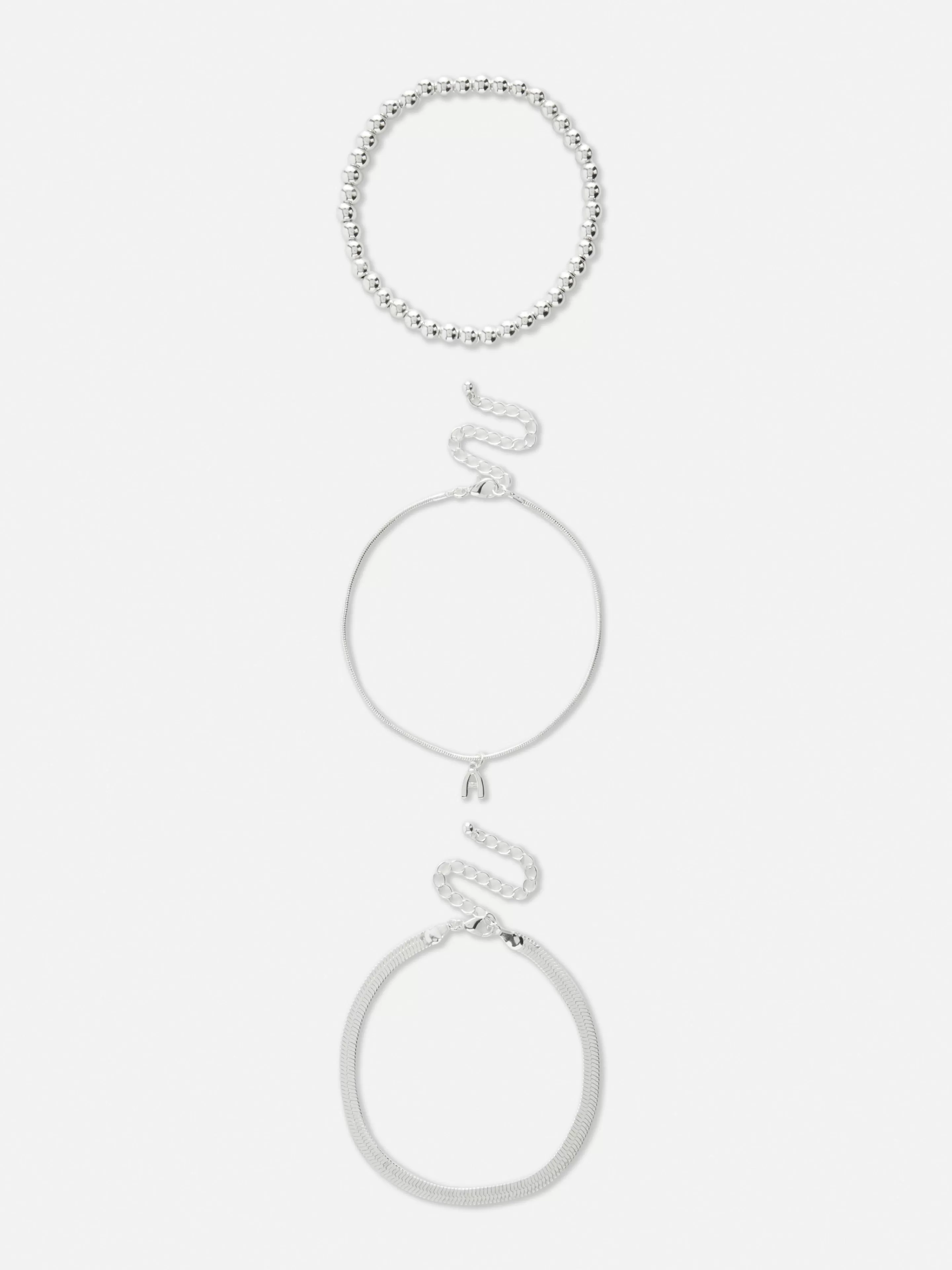 Lot De 3 Chaînes De Cheville Infinité Et Initiale-Primark Store