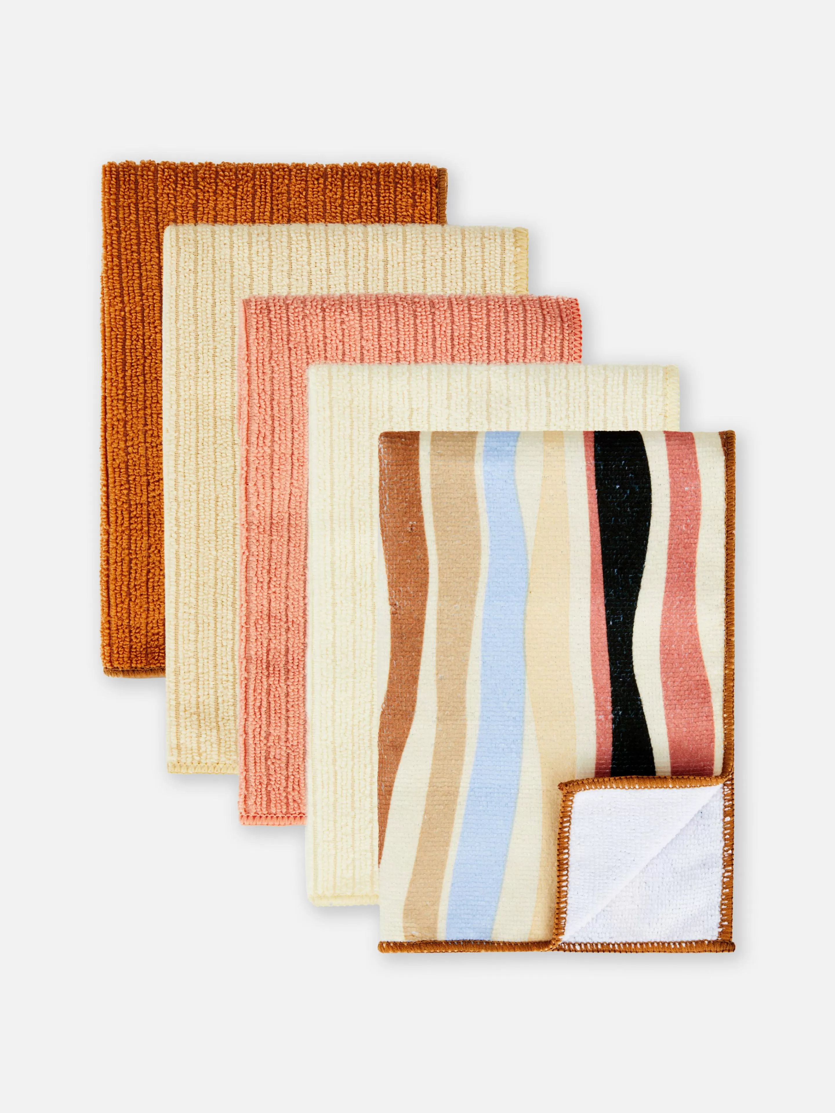 Lot De 5 Chiffons De Ménage Côtelés-Primark Store