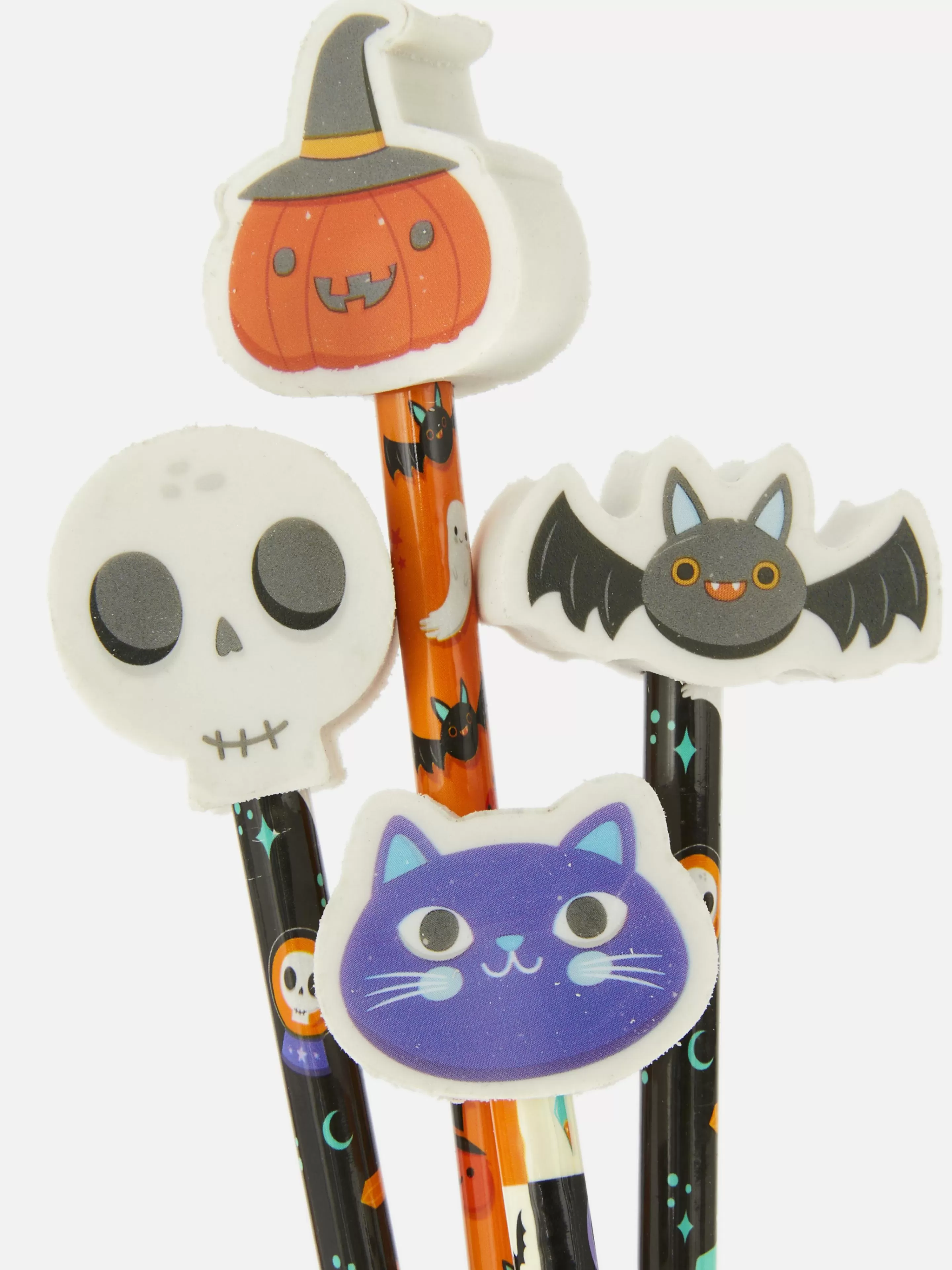 Lot De 6 Crayons Avec Gommes Halloween-Primark Clearance