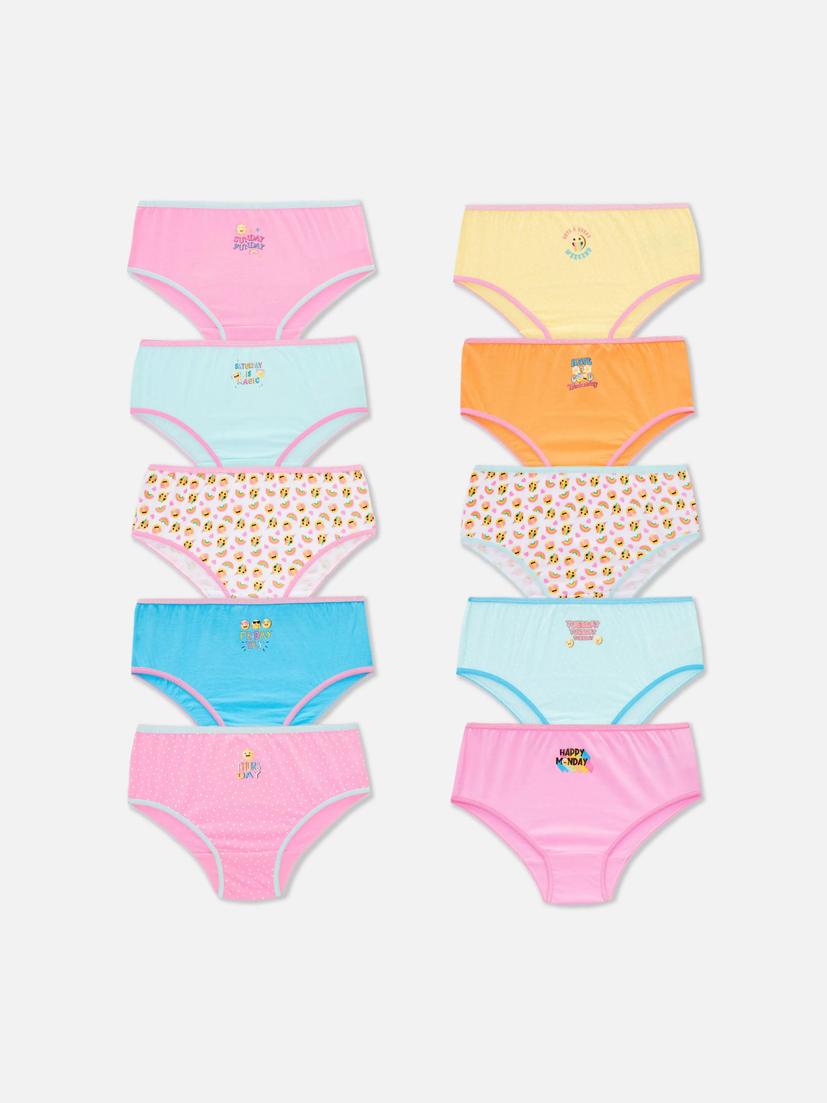 Lot De 10 Culottes à Imprimé Emoji-Primark Flash Sale