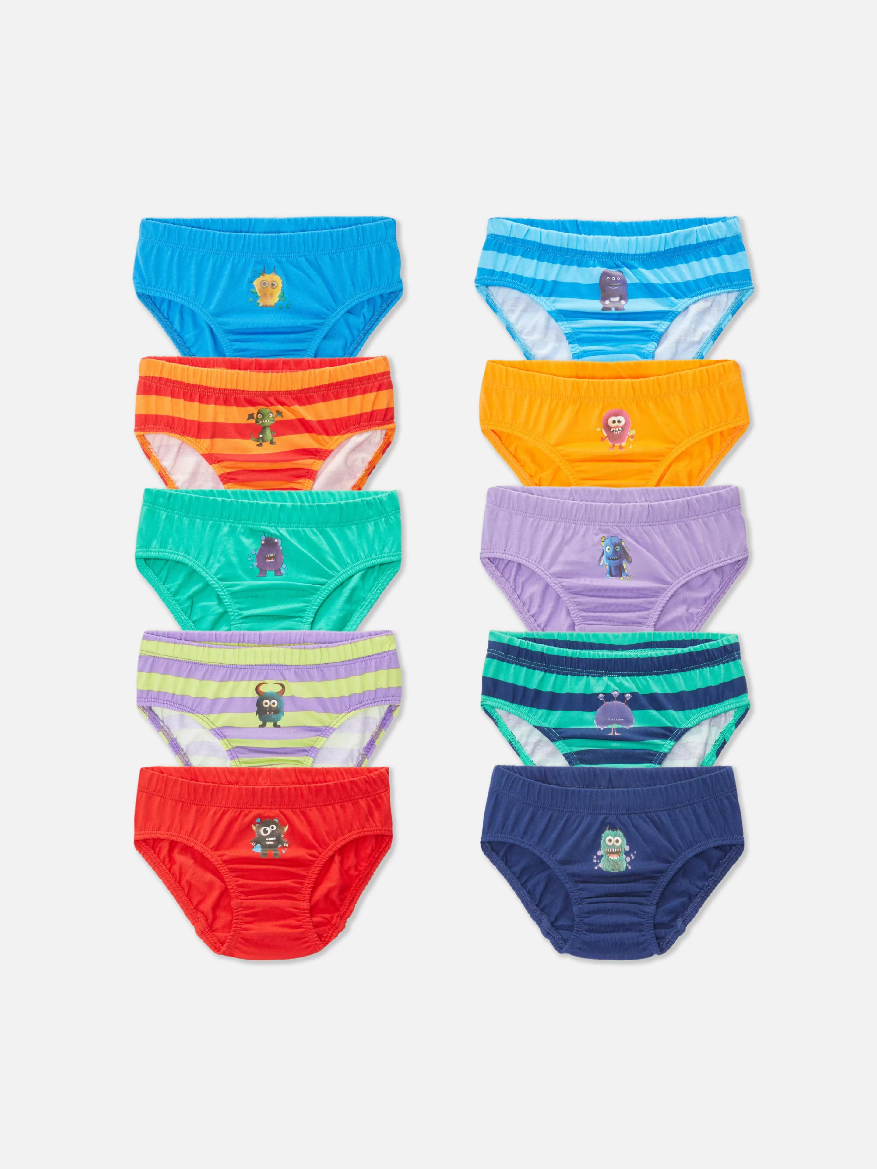 Lot De 10 Culottes à Imprimé Monstre-Primark Discount
