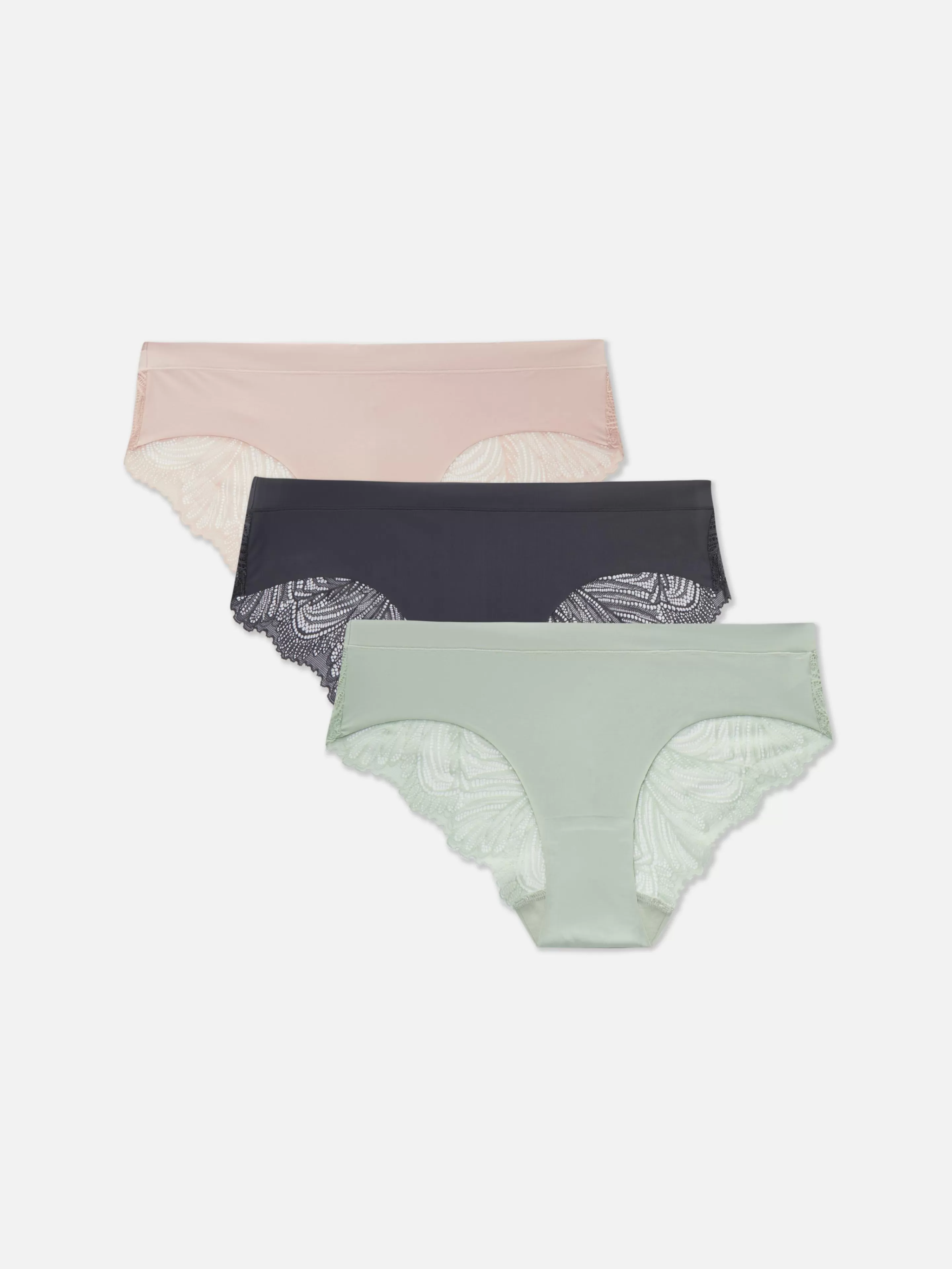 Lot De 3 Culottes Brésiliennes Invisibles à Dos En Dentelle-Primark Shop