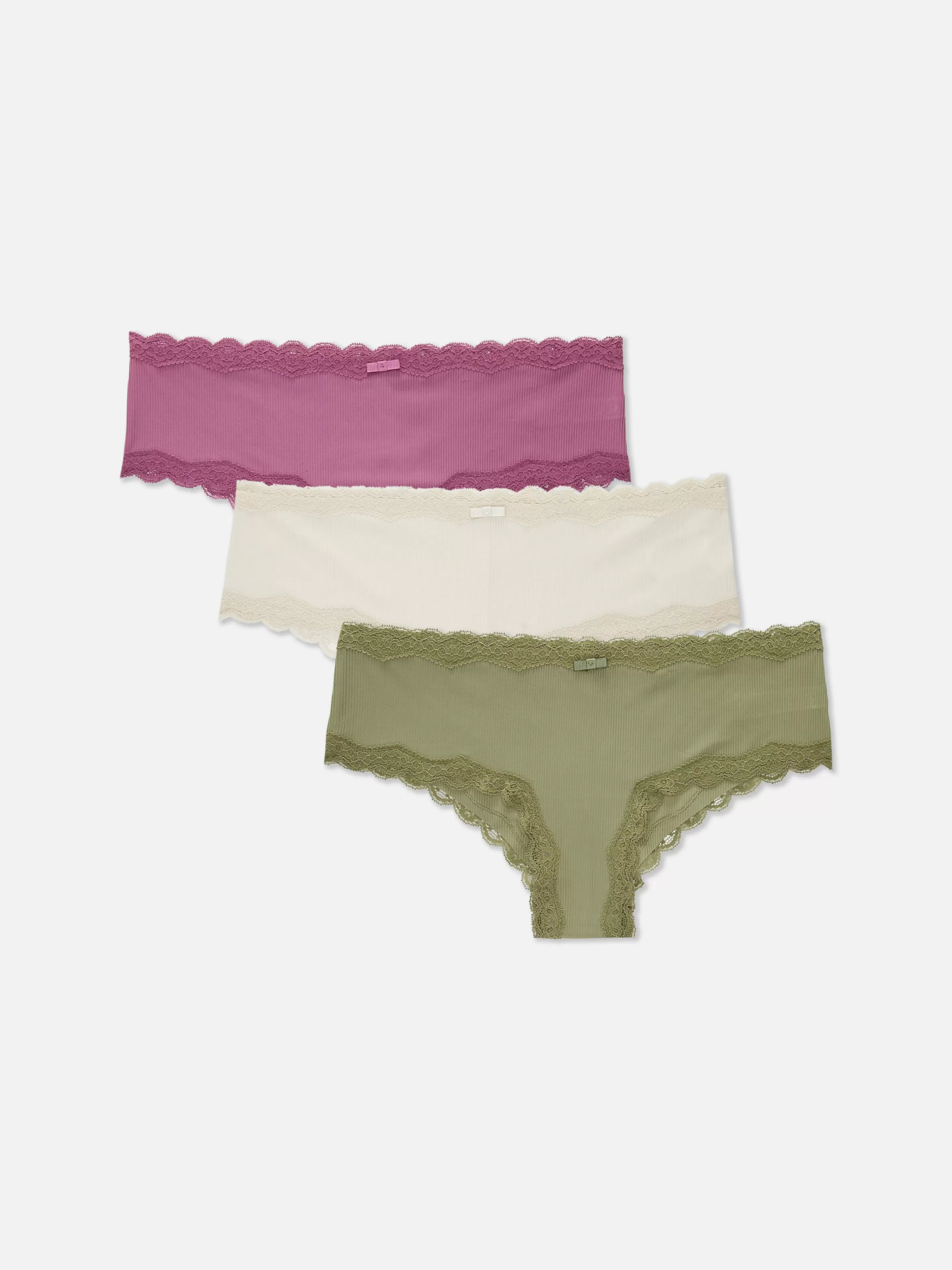 Lot De 3 Culottes En Microfibre Et En Dentelle-Primark Cheap