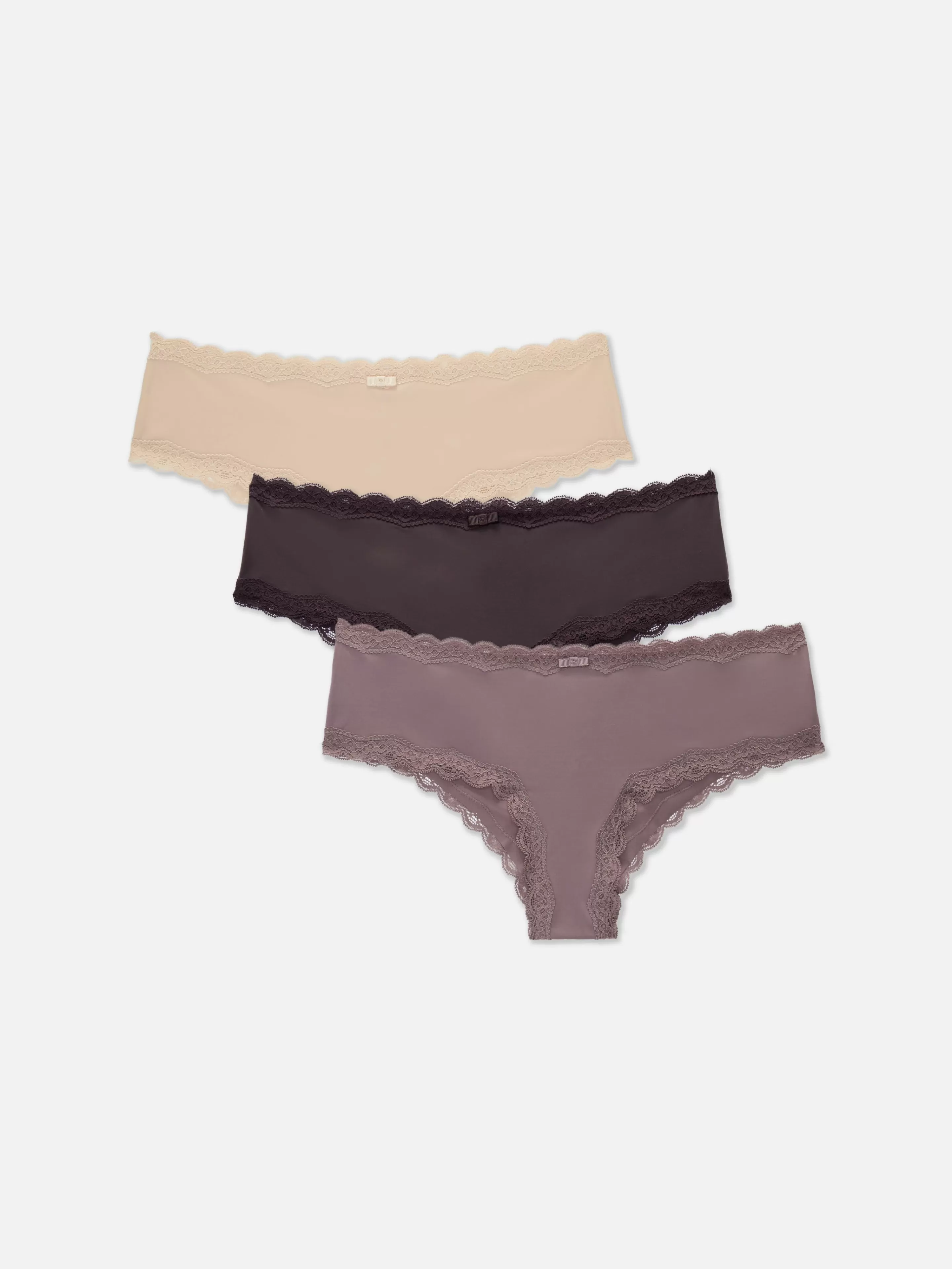 Lot De 3 Culottes En Microfibre Et En Dentelle-Primark Shop