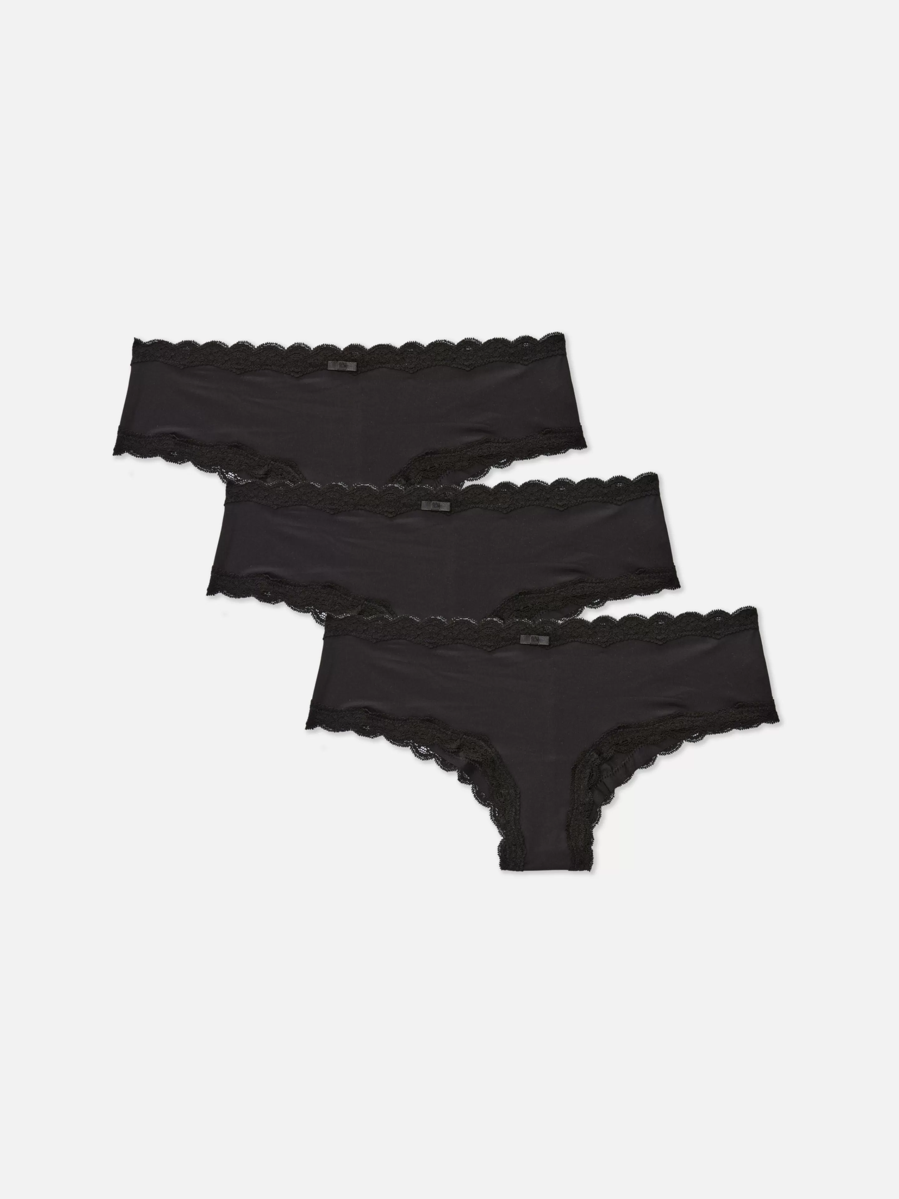 Lot De 3 Culottes En Microfibre Et En Dentelle-Primark Fashion