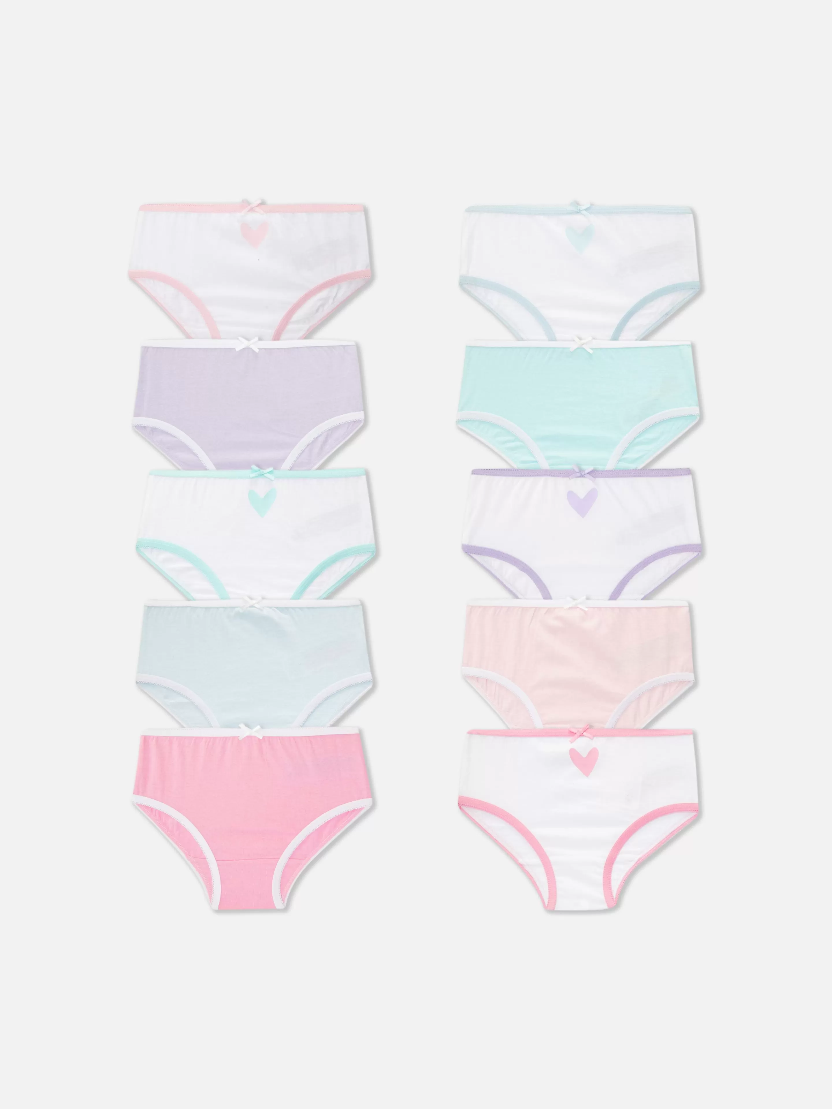 Lot De 10 Culottes Graphiques à Motif Cœur-Primark Best