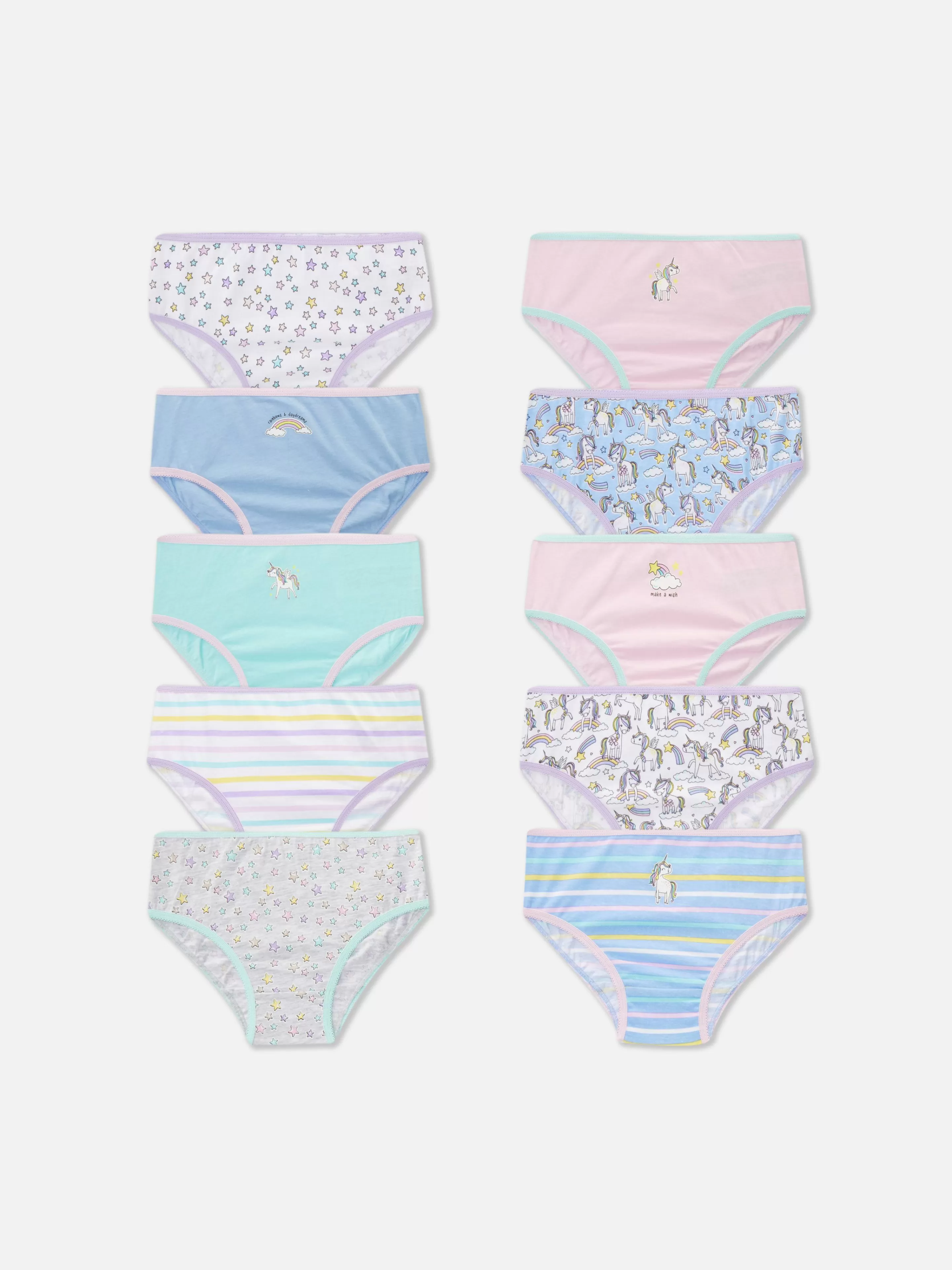 Lot De 10 Culottes Graphiques à Motif Licorne-Primark Outlet
