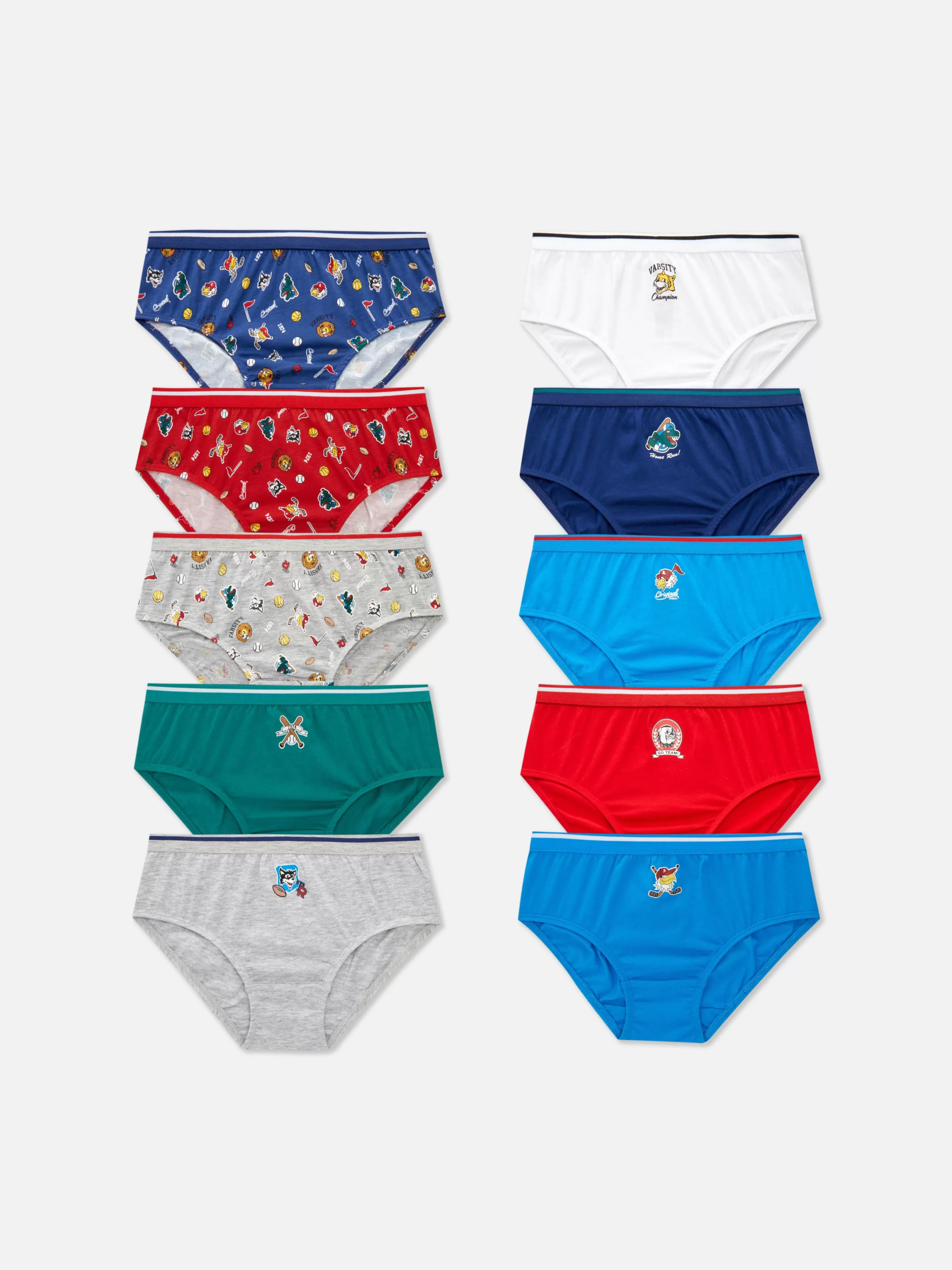 Lot De 10 Culottes Style Universitaire-Primark Outlet