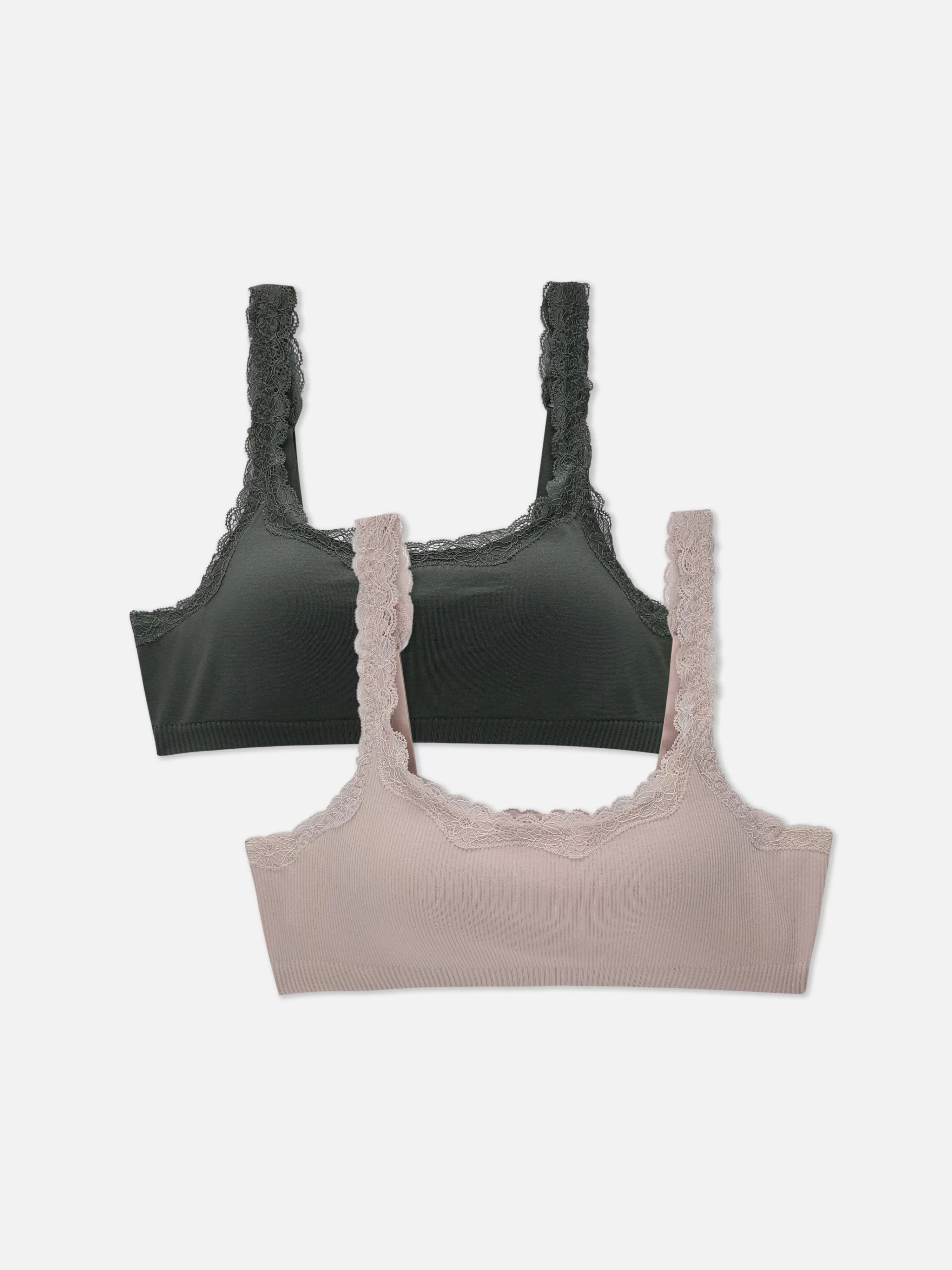 Lot De 2 Débardeurs Courts à Finitions En Dentelle-Primark Fashion