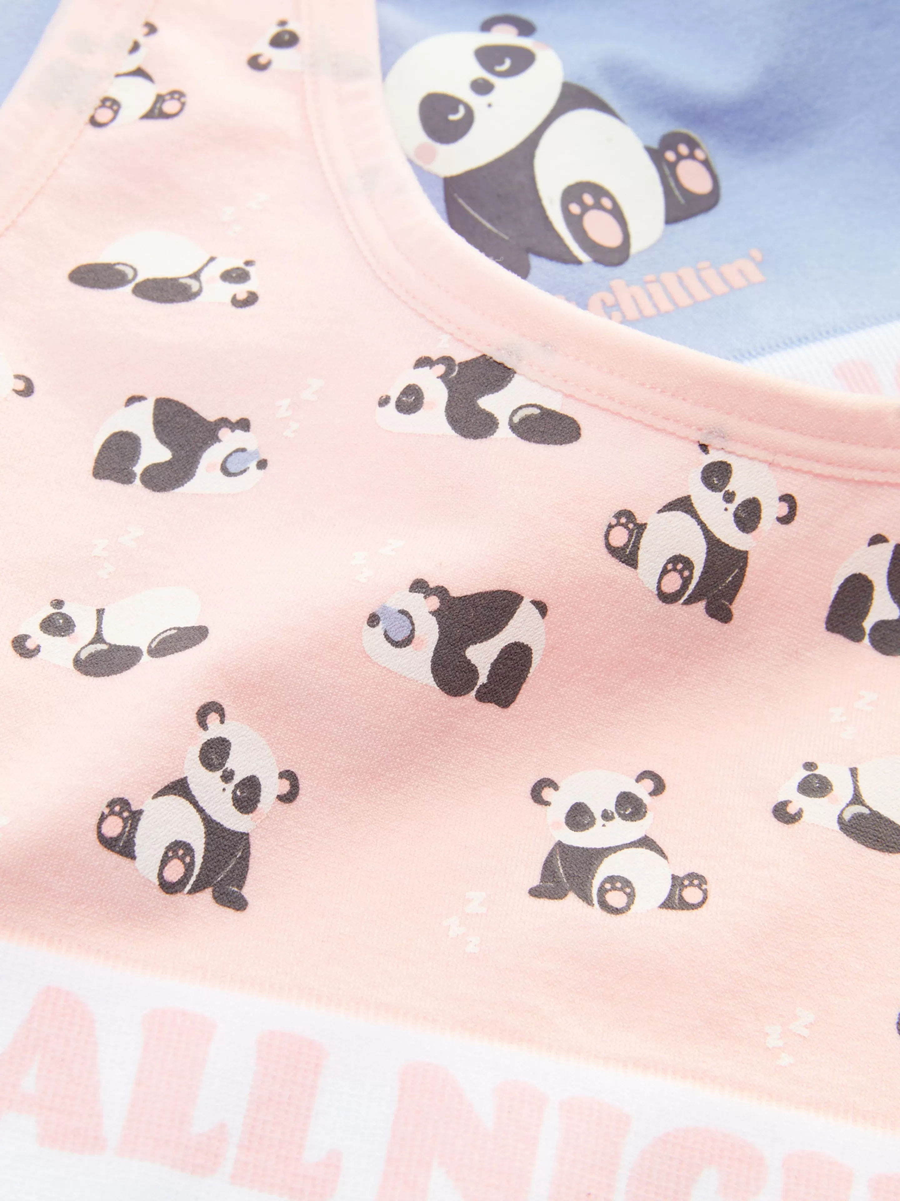 Lot De 2 Débardeurs Courts à Message Et à Motif Panda-Primark Store