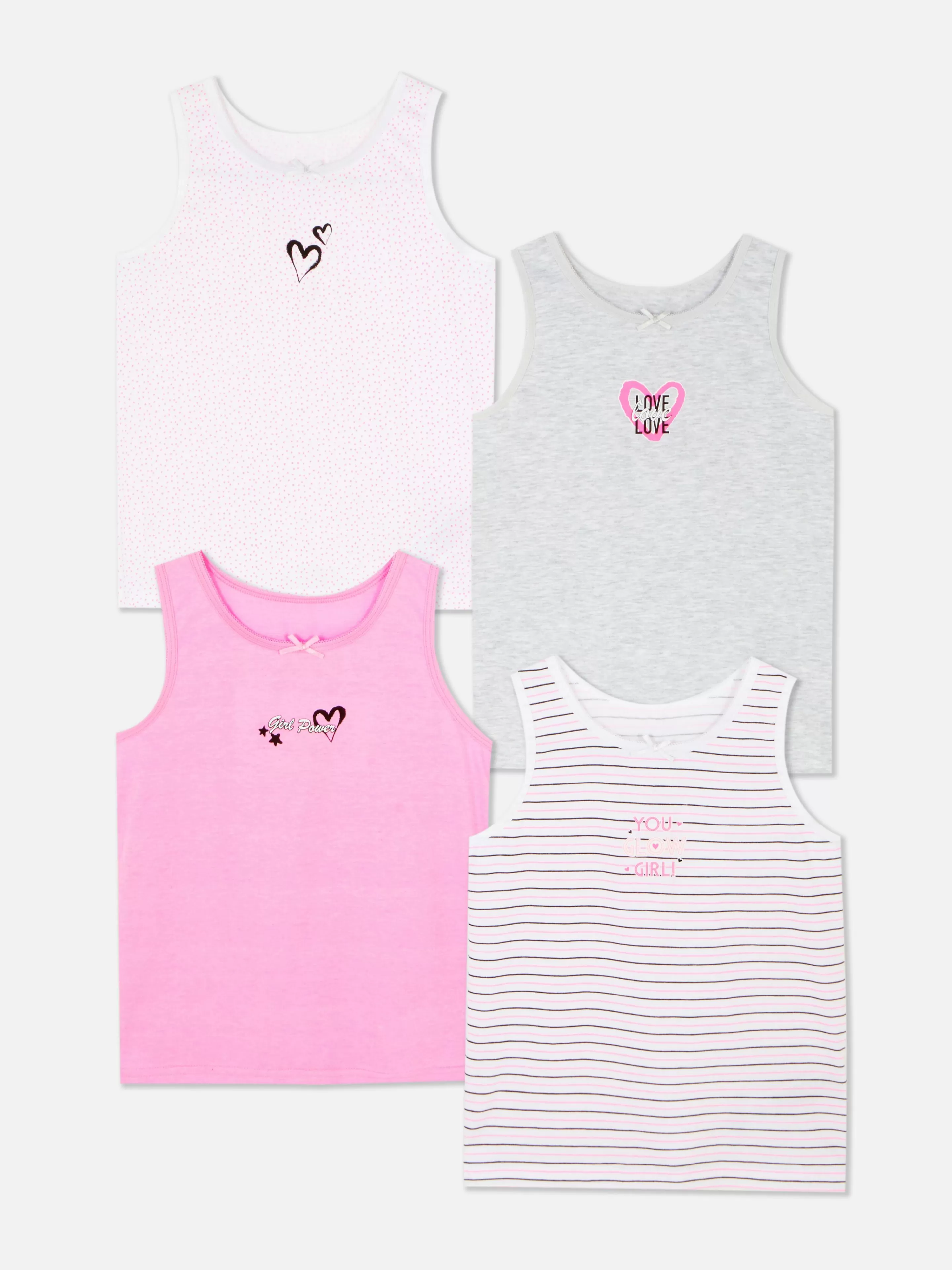 Lot De 4 Débardeurs Graphiques-Primark Online