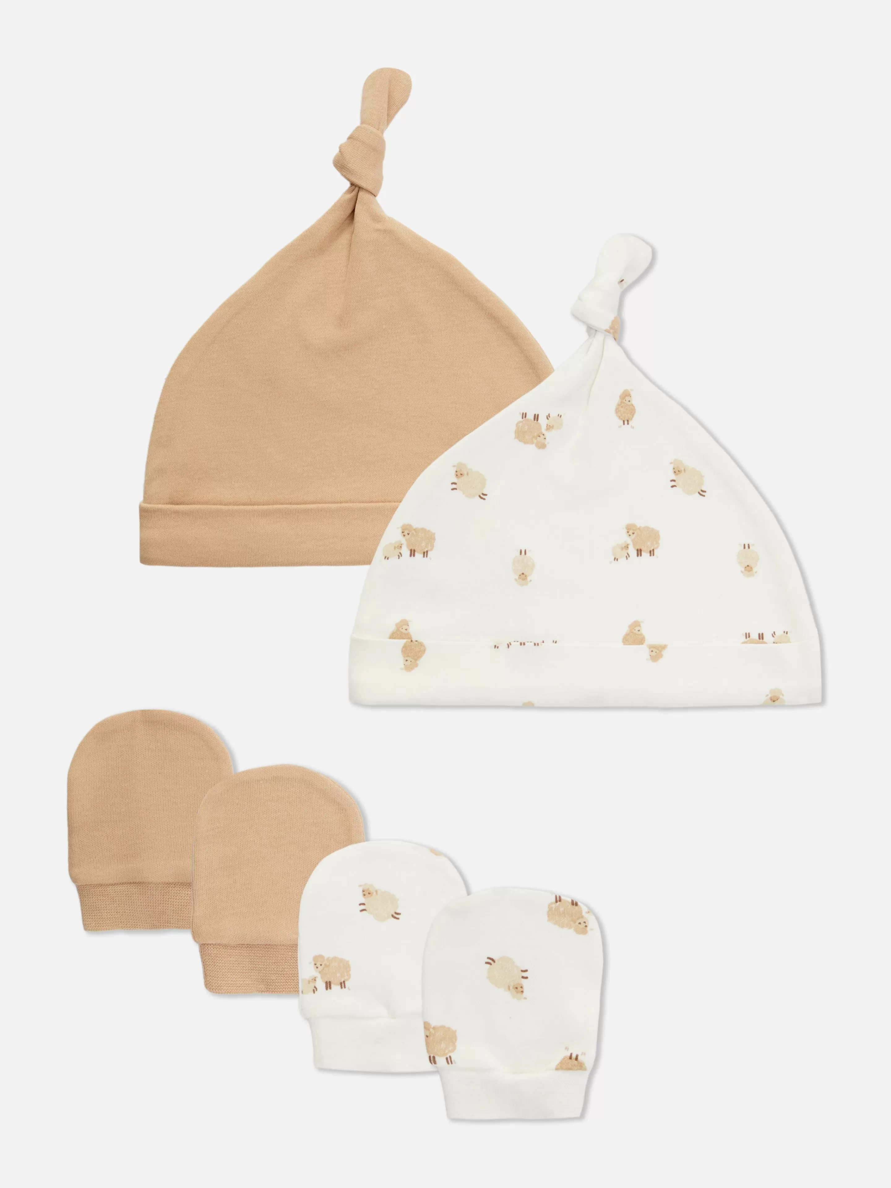 Lot De 2 Ensembles Bonnet Et Mitaines Mouton-Primark Fashion