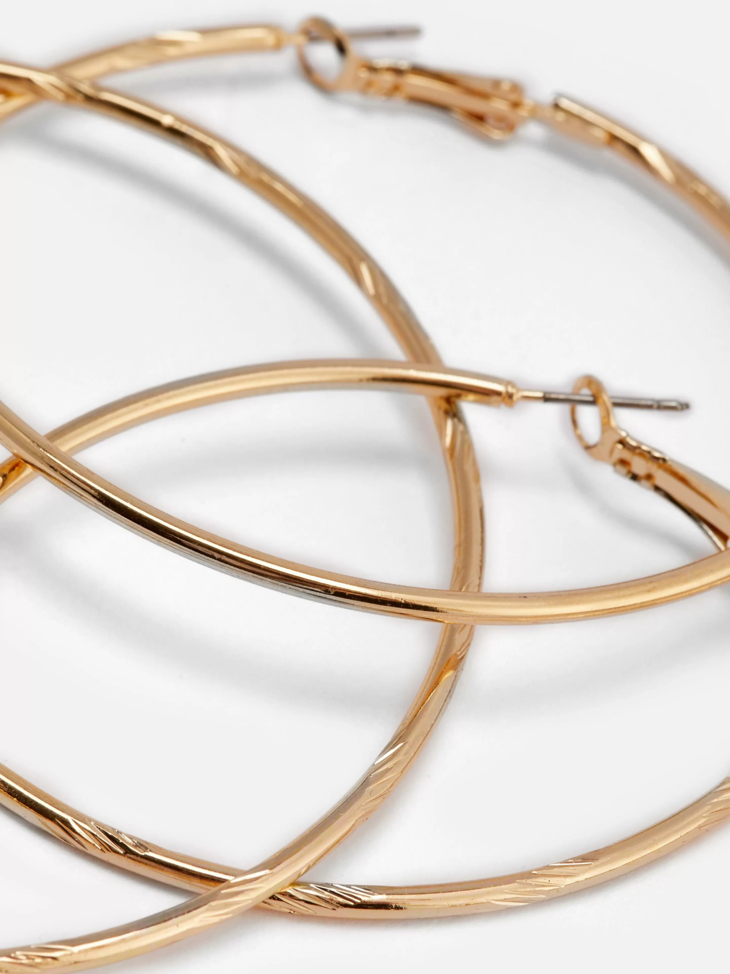 Lot De 2 Grandes Paires De Créoles-Primark Flash Sale