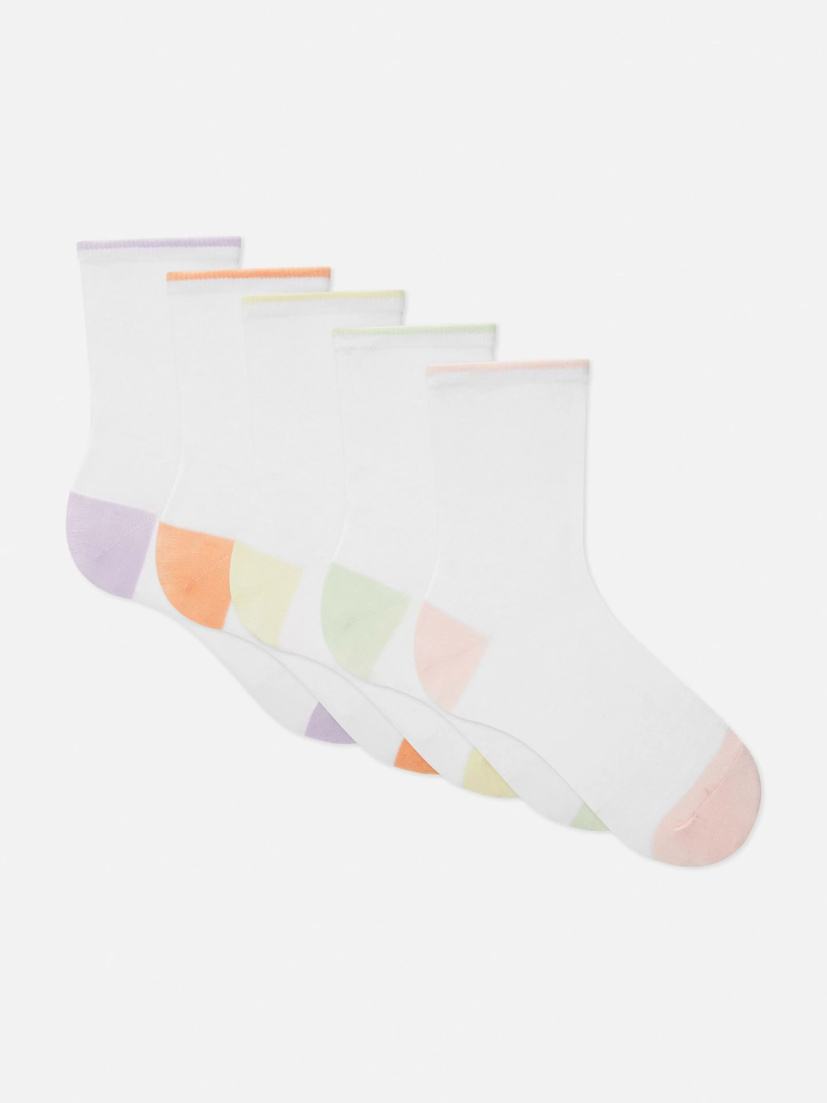 Lot De 5 Paires De Chaussettes à Bord Contrasté-Primark Online