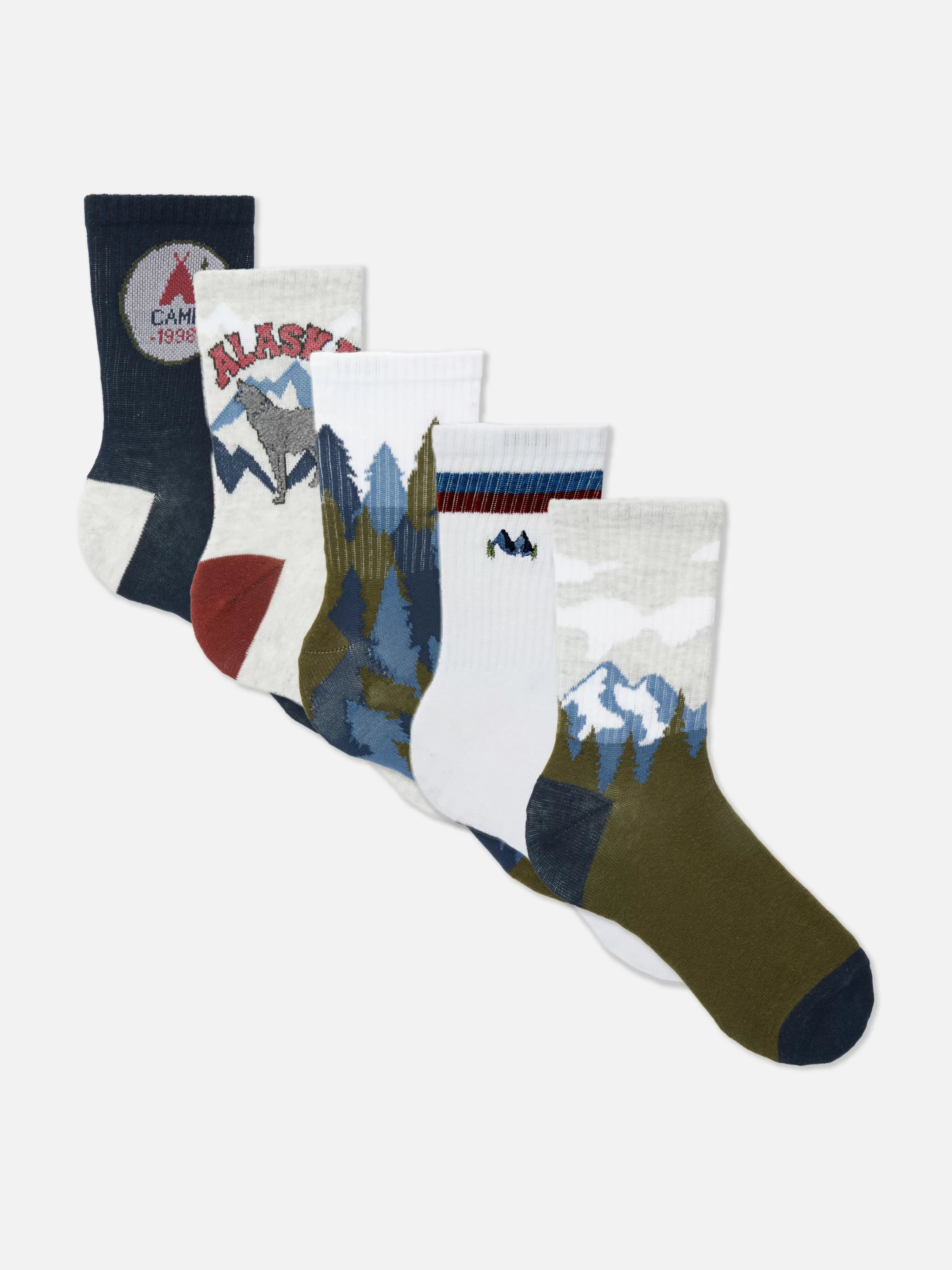 Lot De 5 Paires De Chaussettes à Motif Paysage-Primark Cheap
