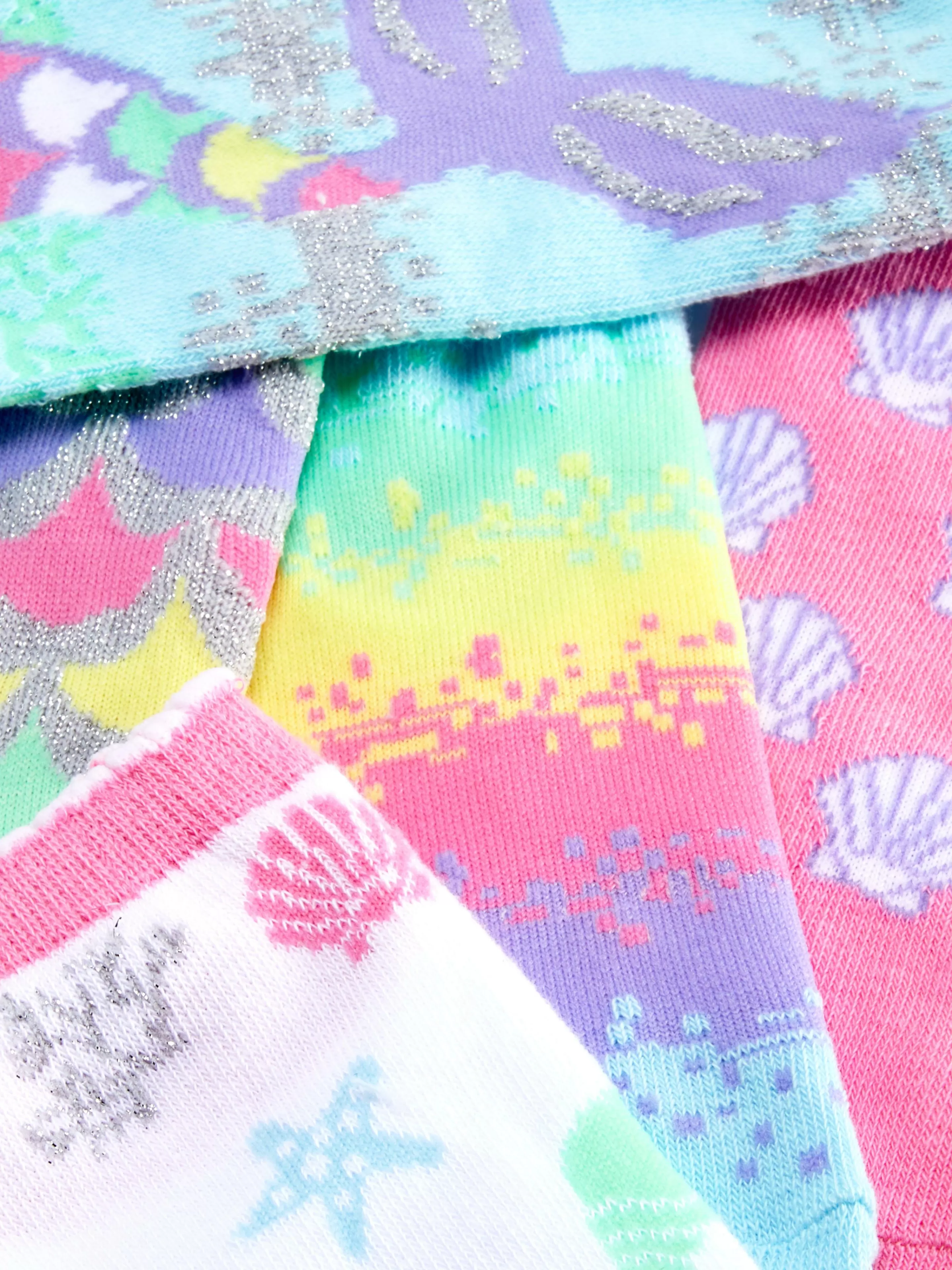 Lot De 5 Paires De Chaussettes à Motifs Sirène Variés-Primark Shop