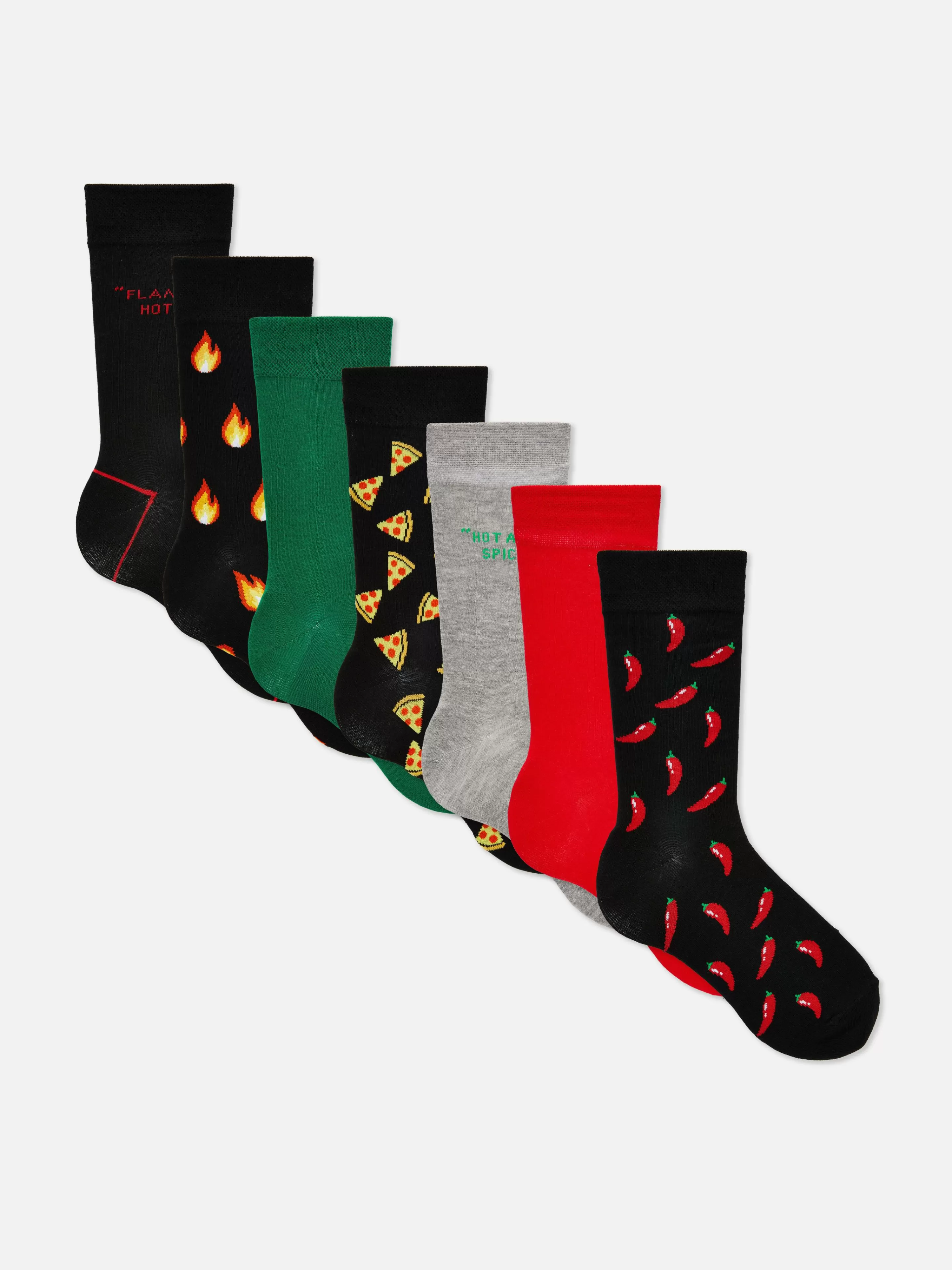 Lot De 7 Paires De Chaussettes à Motifs Variés-Primark Shop