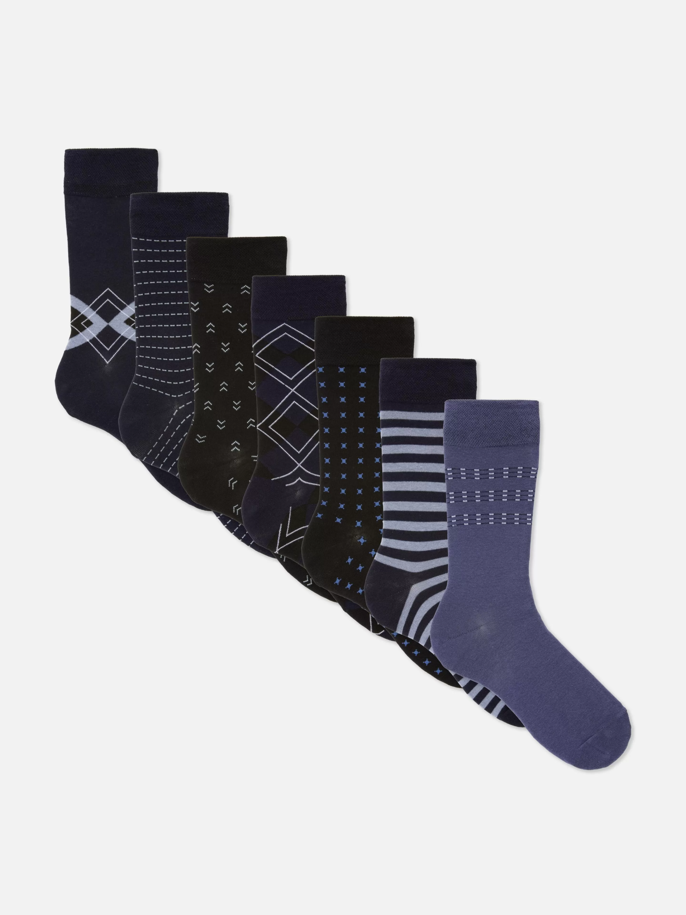Lot De 7 Paires De Chaussettes à Motifs Variés-Primark Sale