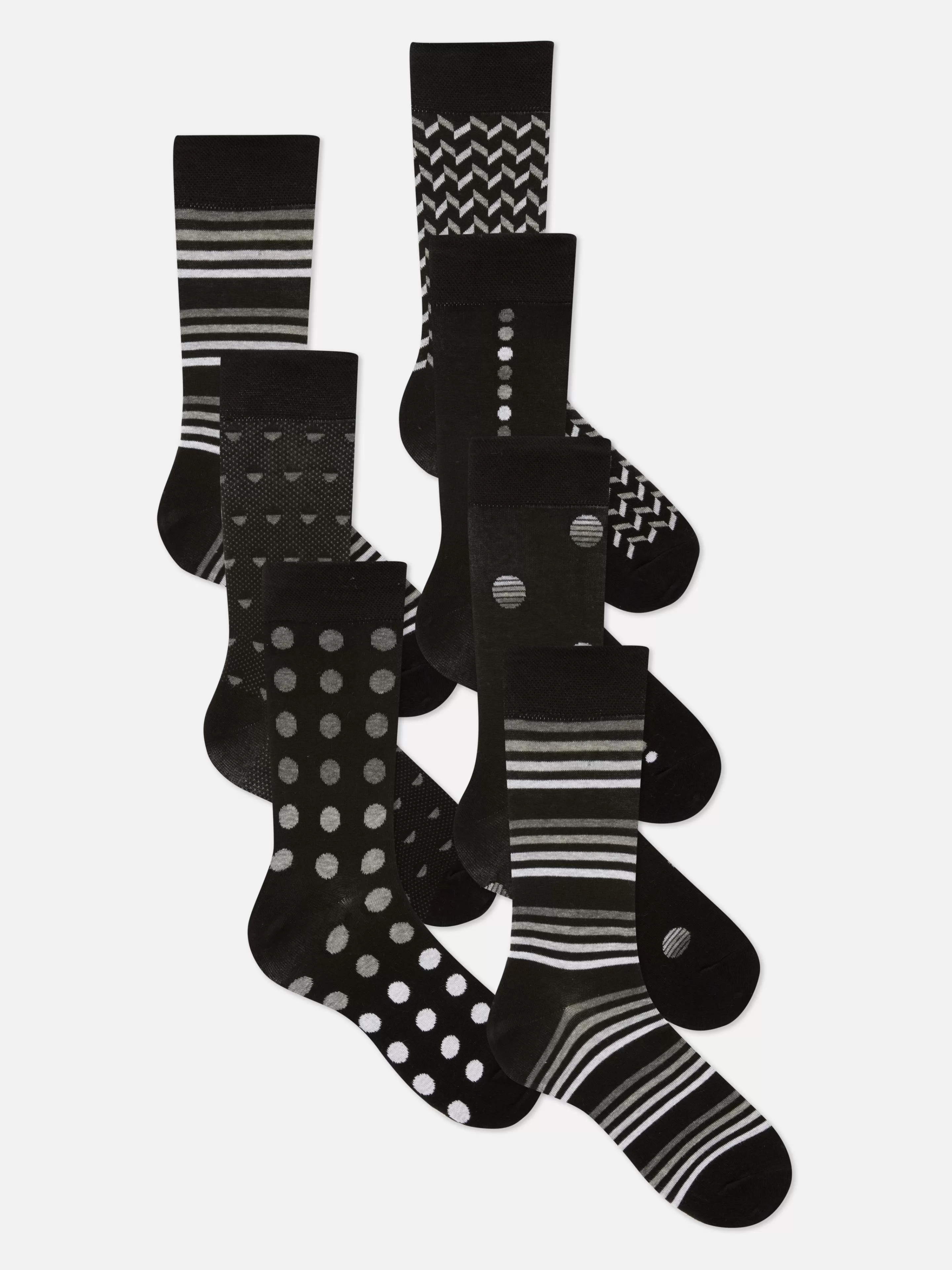 Lot De 7 Paires De Chaussettes à Motifs Variés-Primark Discount