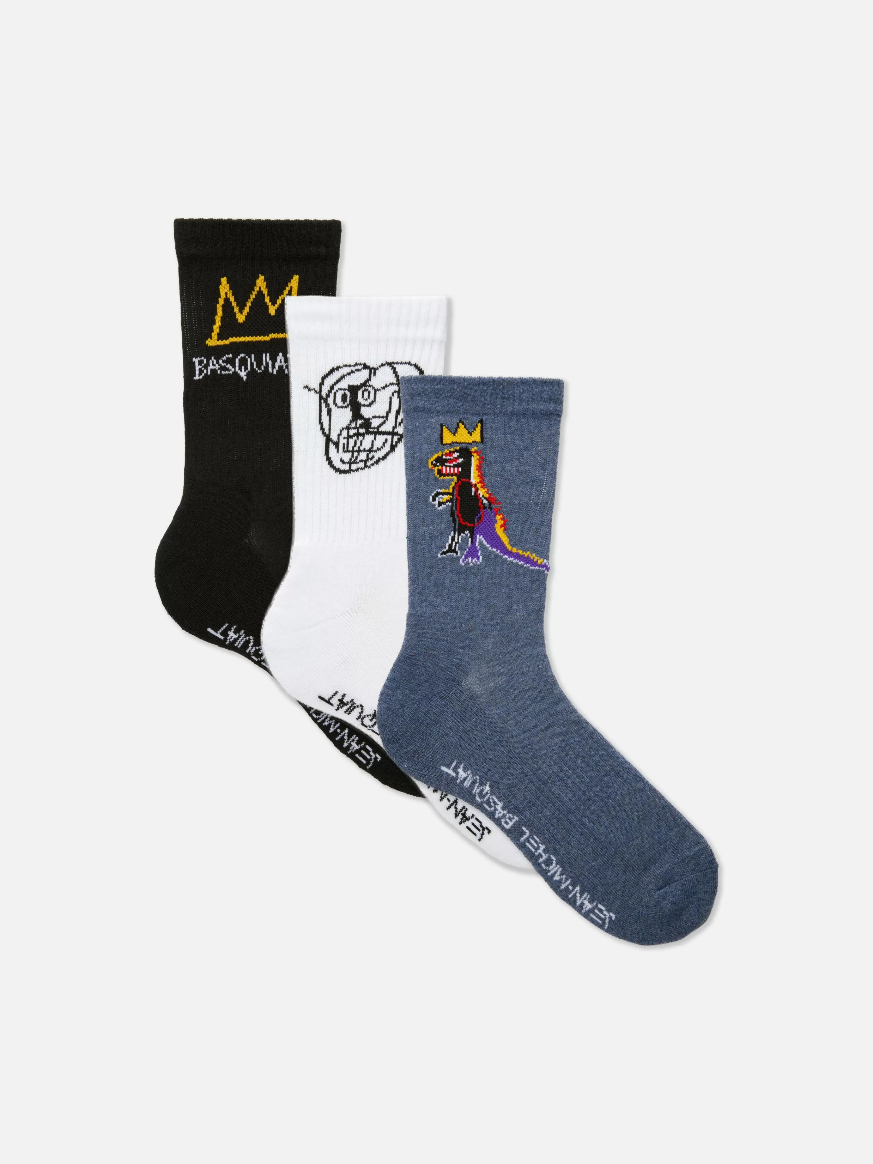 Lot De 3 Paires De Chaussettes Basquiat-Primark Fashion