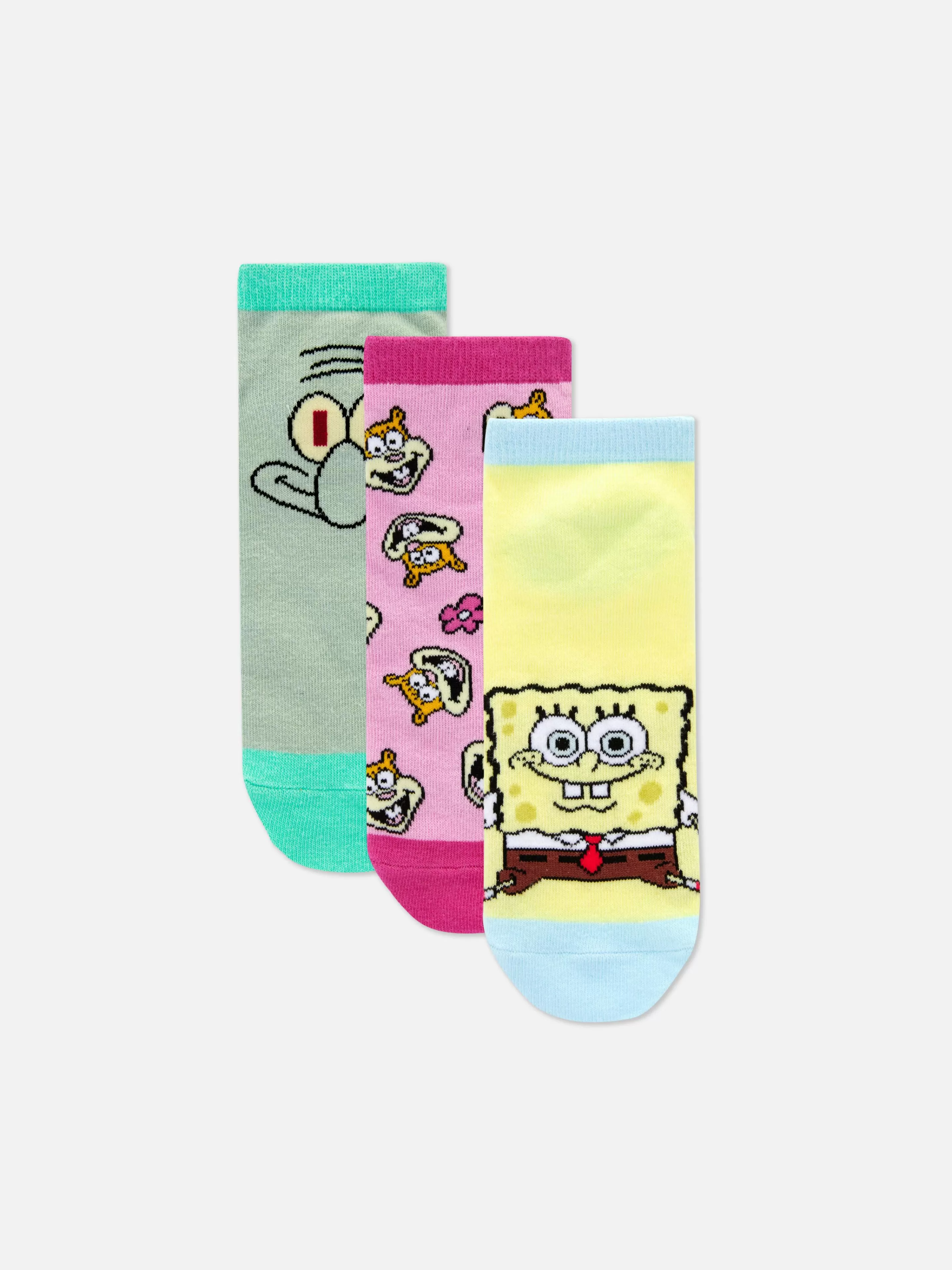 Lot De 3 Paires De Chaussettes Bob L'éponge-Primark New
