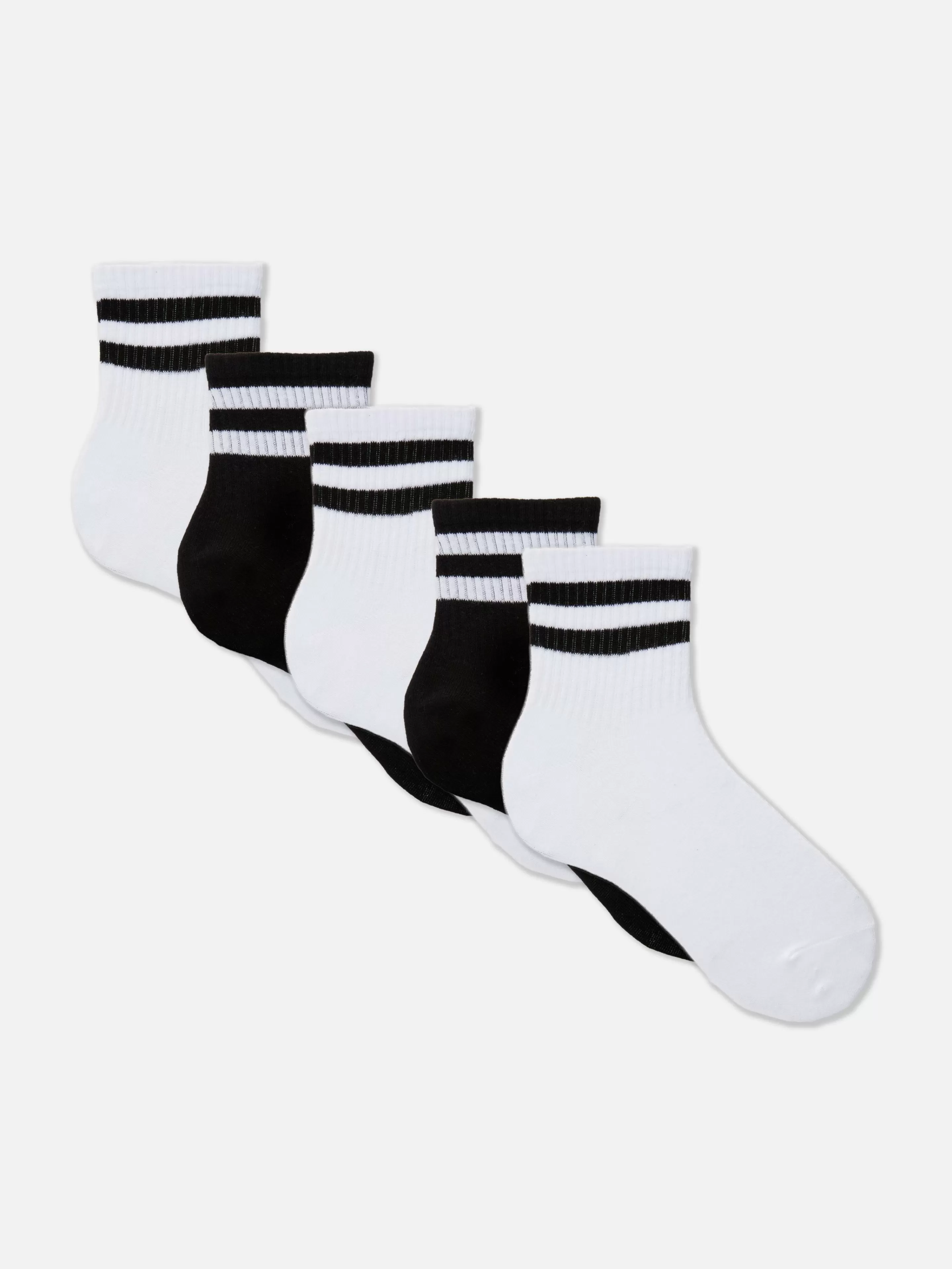 Lot De 5 Paires De Chaussettes Courtes Rayées-Primark Store