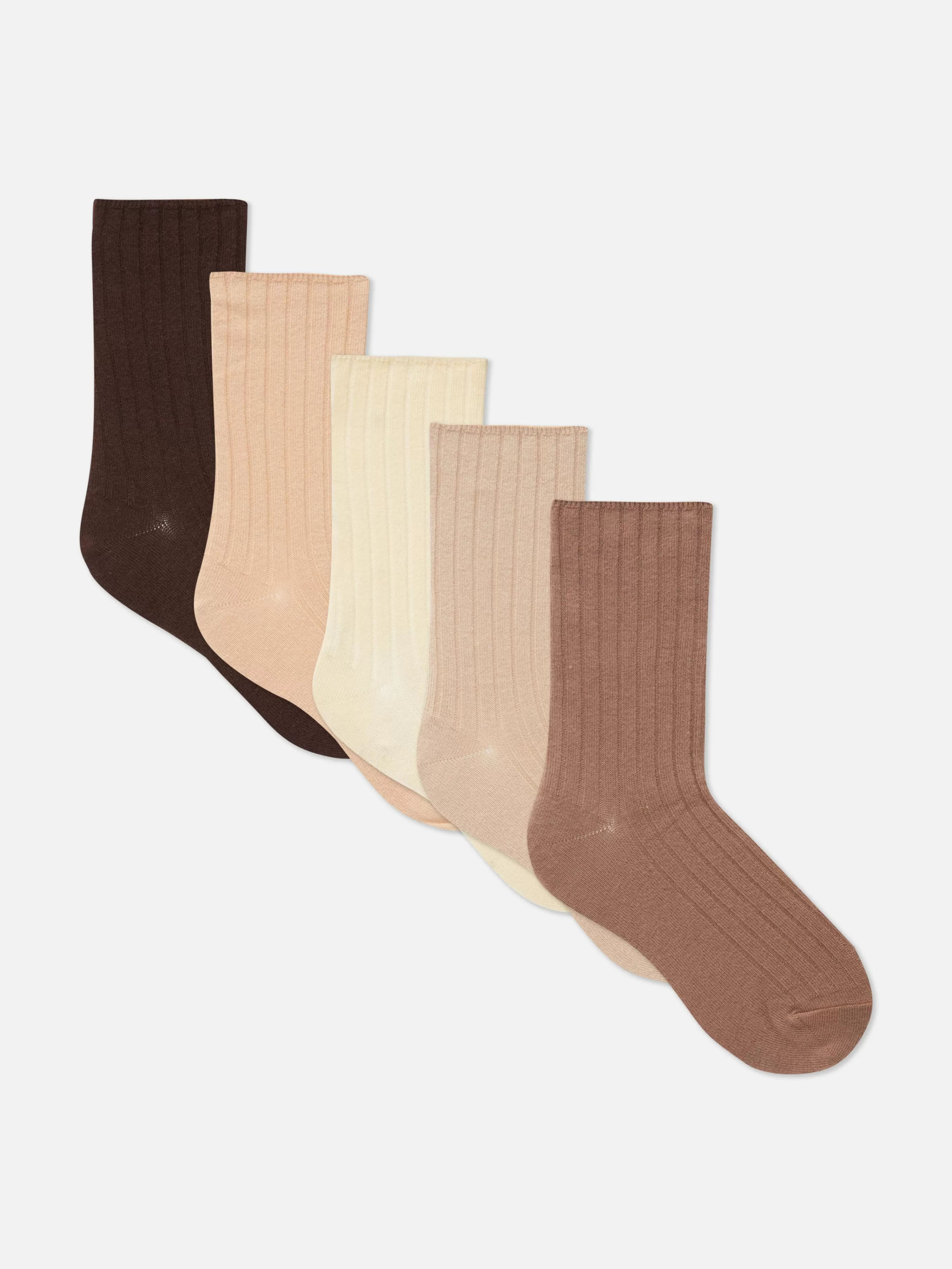 Lot De 5 Paires De Chaussettes Côtelées-Primark Cheap