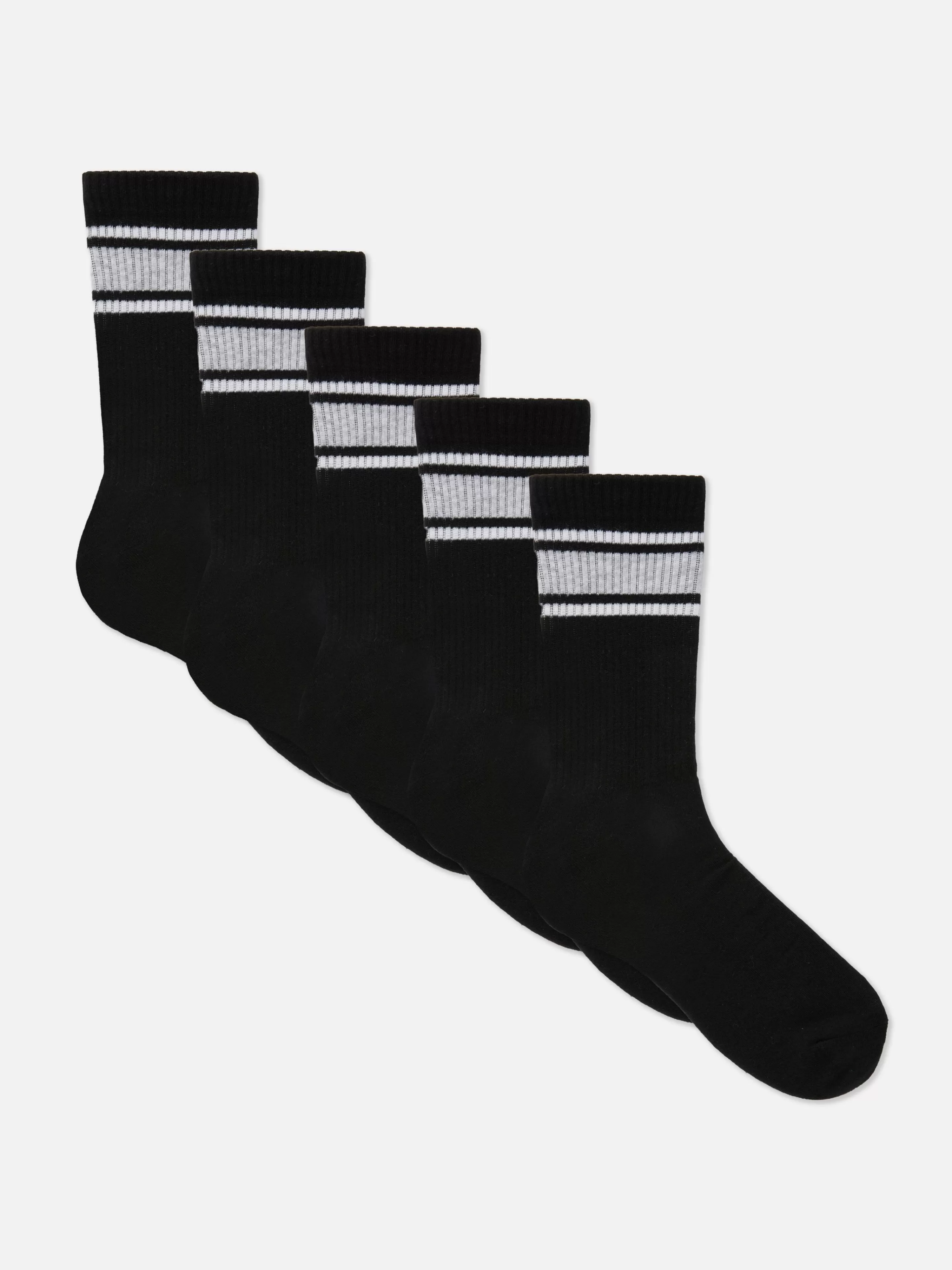 Lot De 5 Paires De Chaussettes De Sport à Rayures-Primark Shop