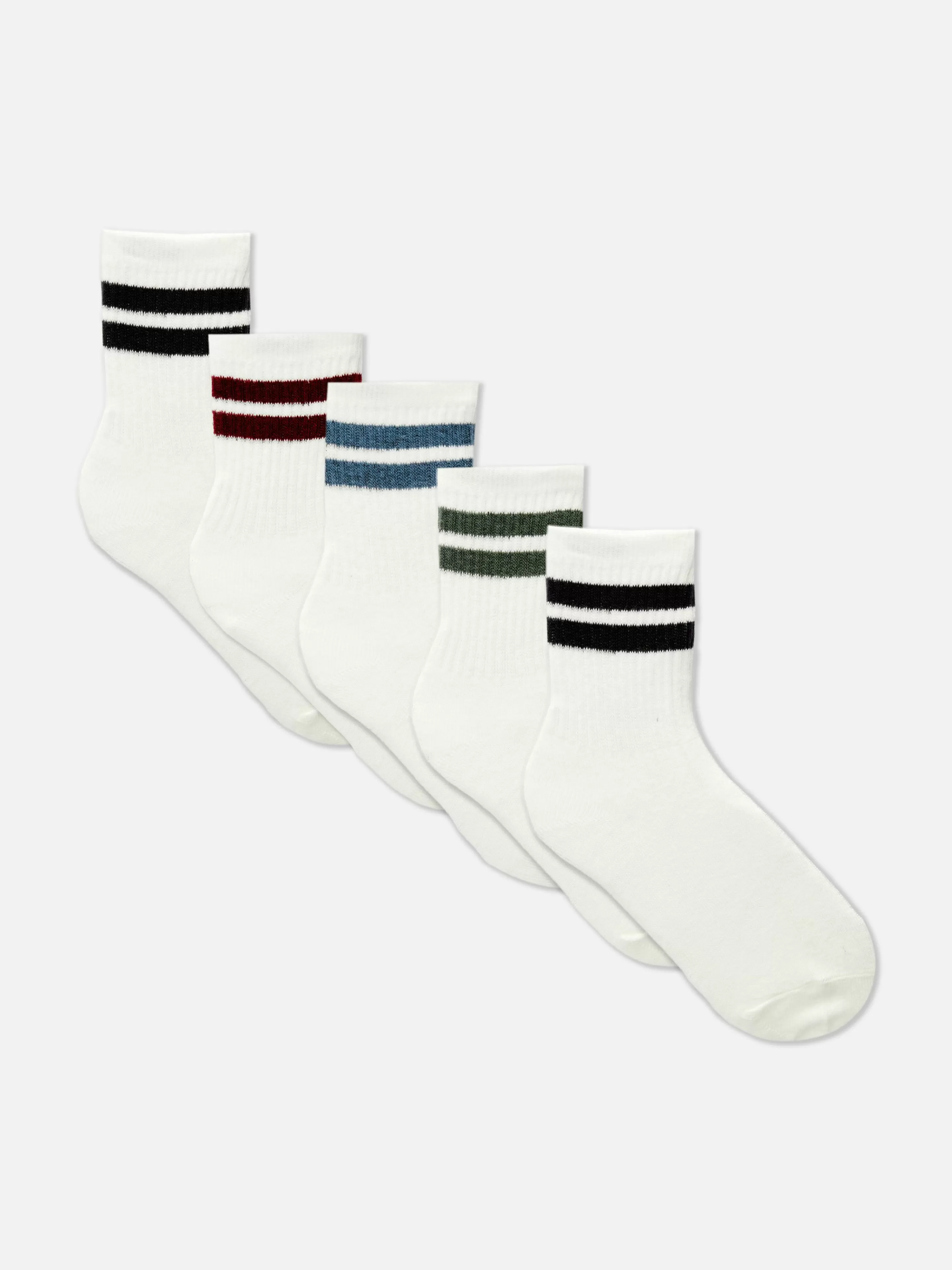 Lot De 5 Paires De Chaussettes De Sport à Rayures-Primark Store