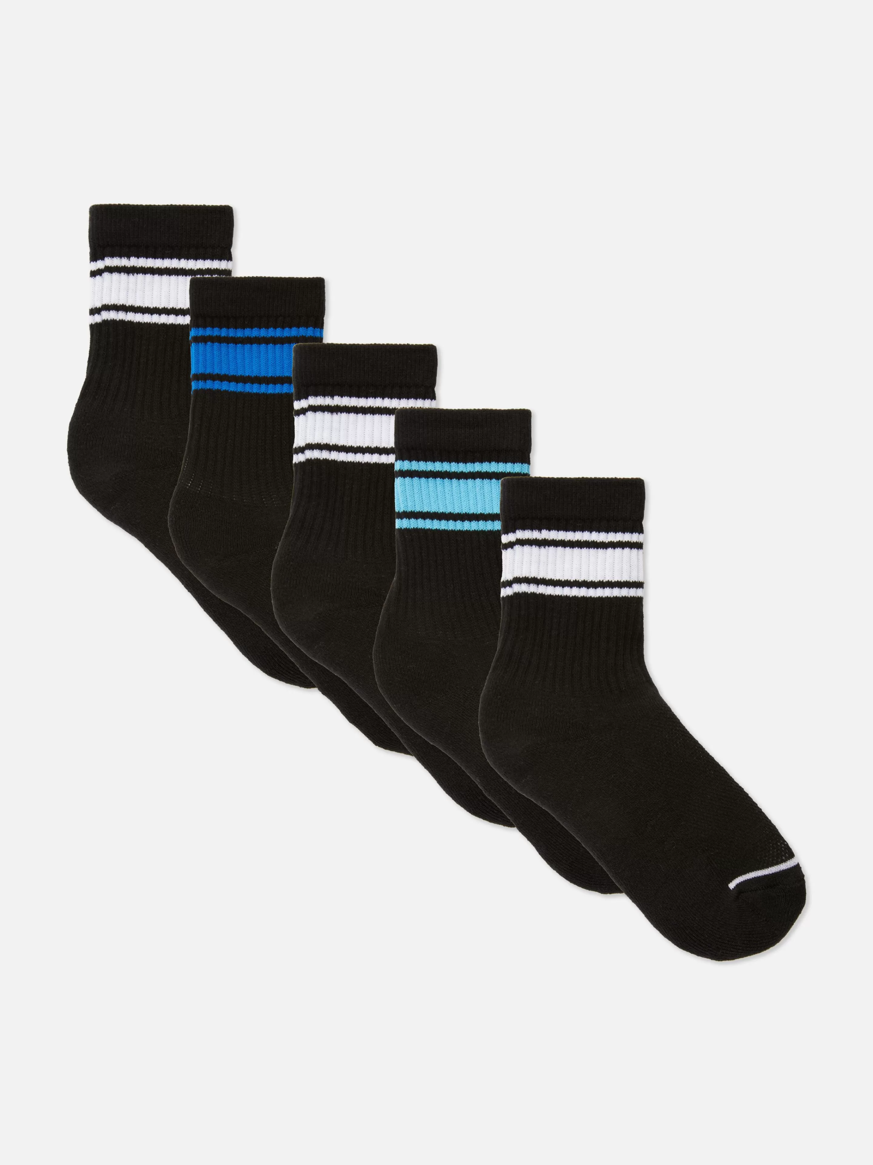 Lot De 5 Paires De Chaussettes De Sport à Rayures-Primark Cheap
