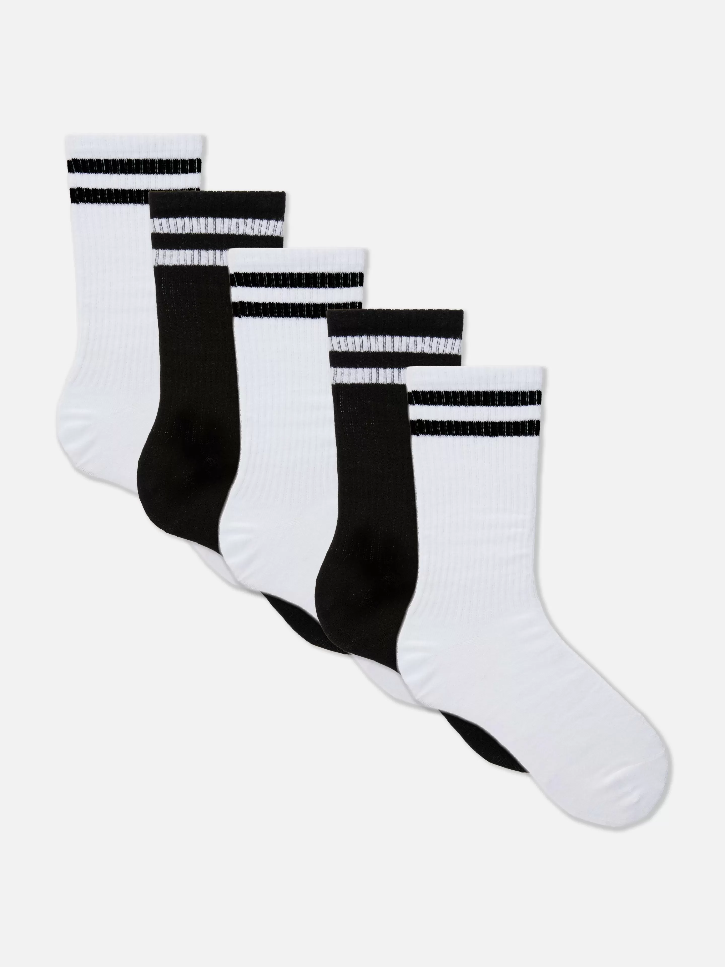 Lot De 5 Paires De Chaussettes De Sport à Rayures-Primark Fashion