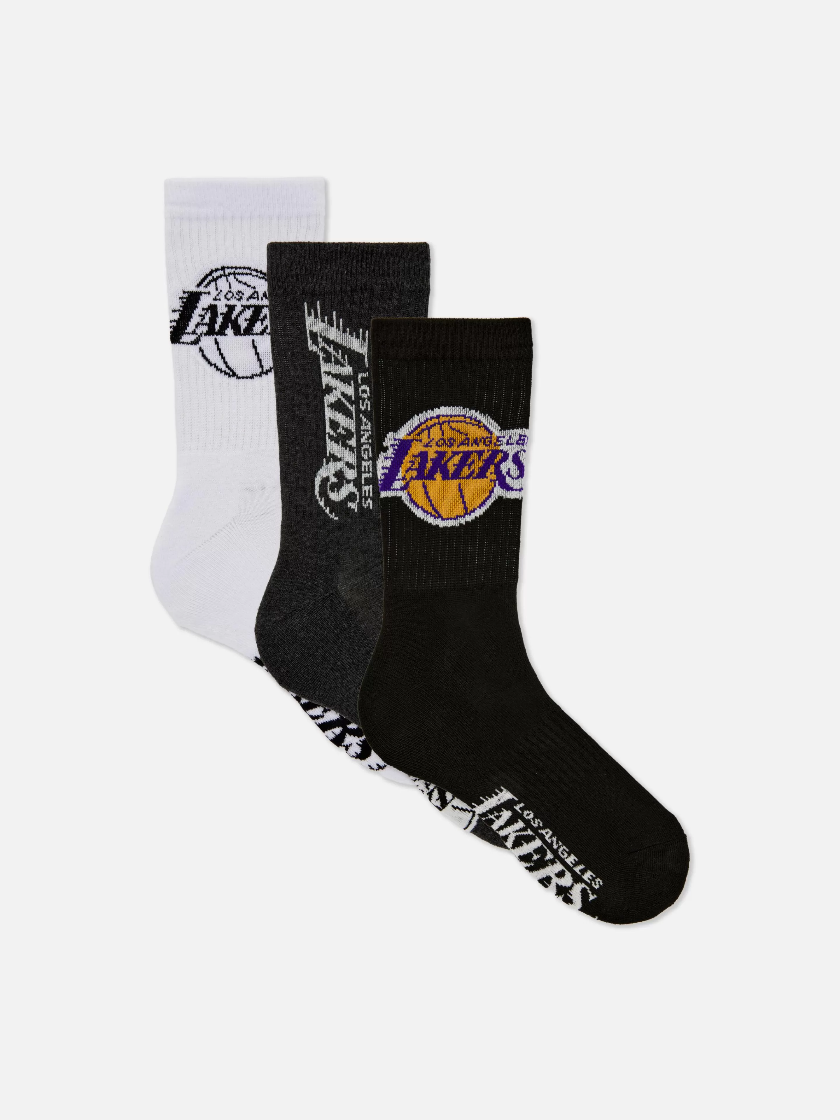 Lot De 3 Paires De Chaussettes NBA Los Angeles Lakers-Primark Flash Sale