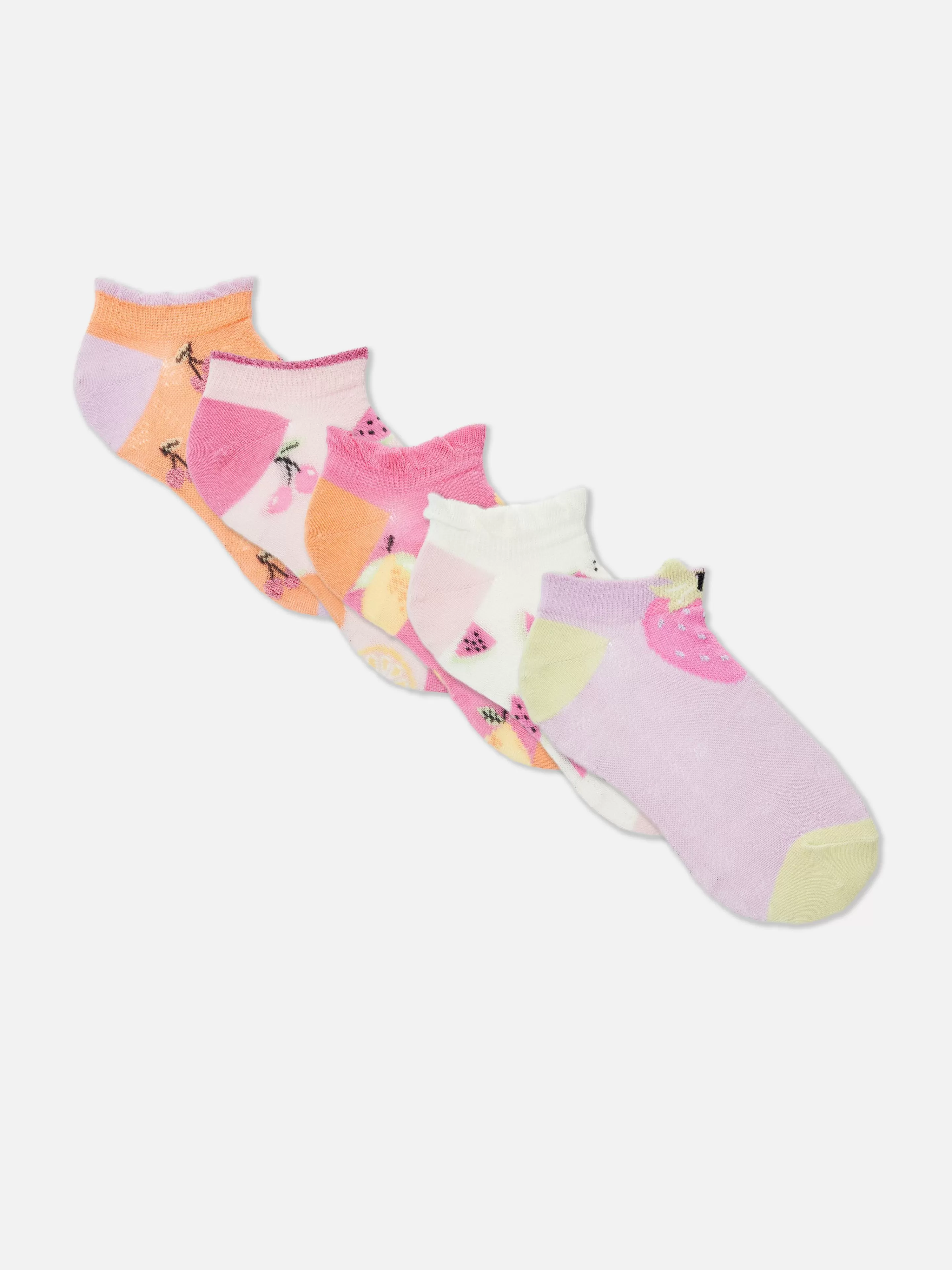 Lot De 5 Paires De Chaussettes Pour Baskets à Motifs Fruits-Primark Cheap