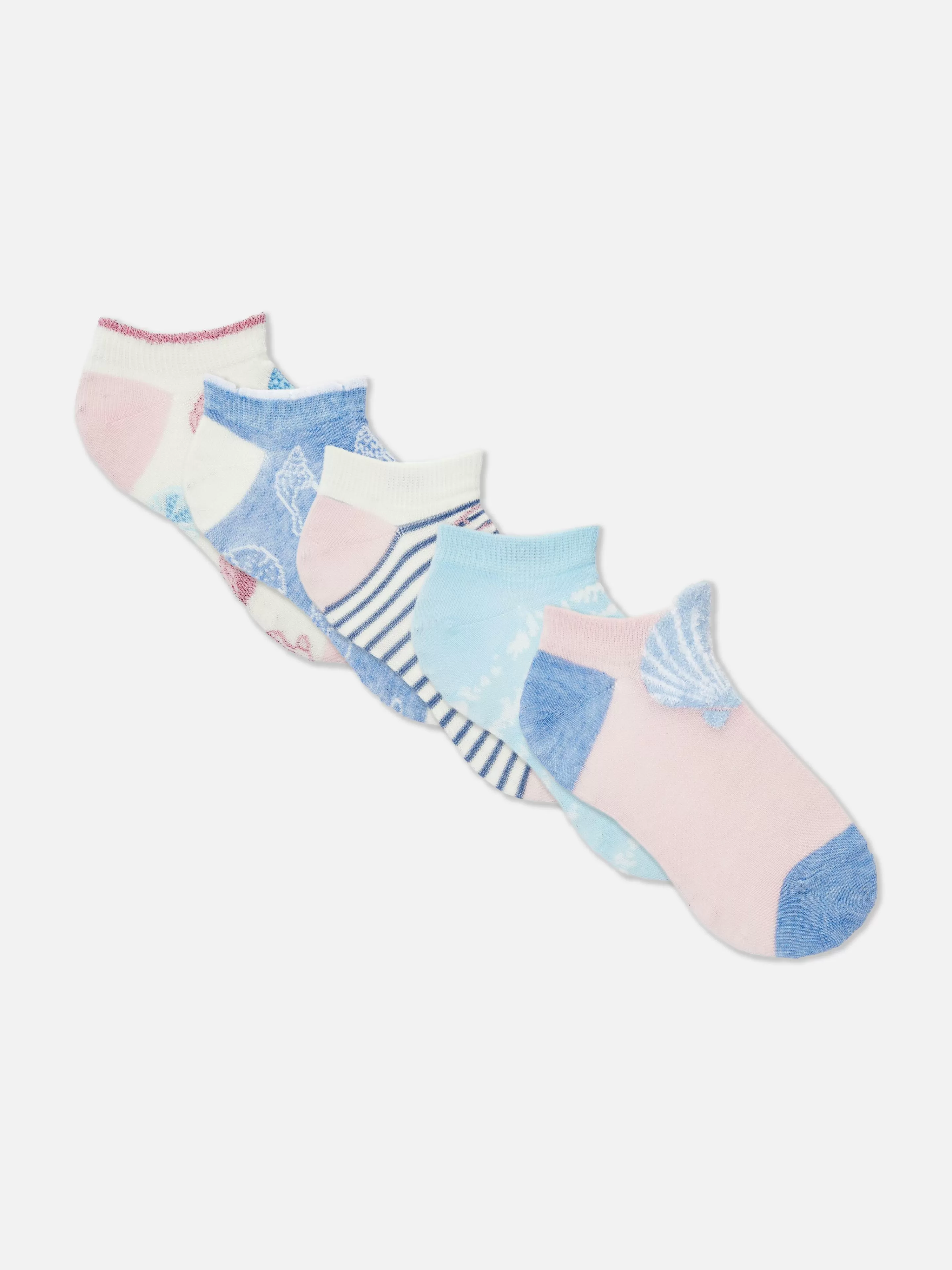 Lot De 5 Paires De Chaussettes Pour Baskets Variées-Primark Sale