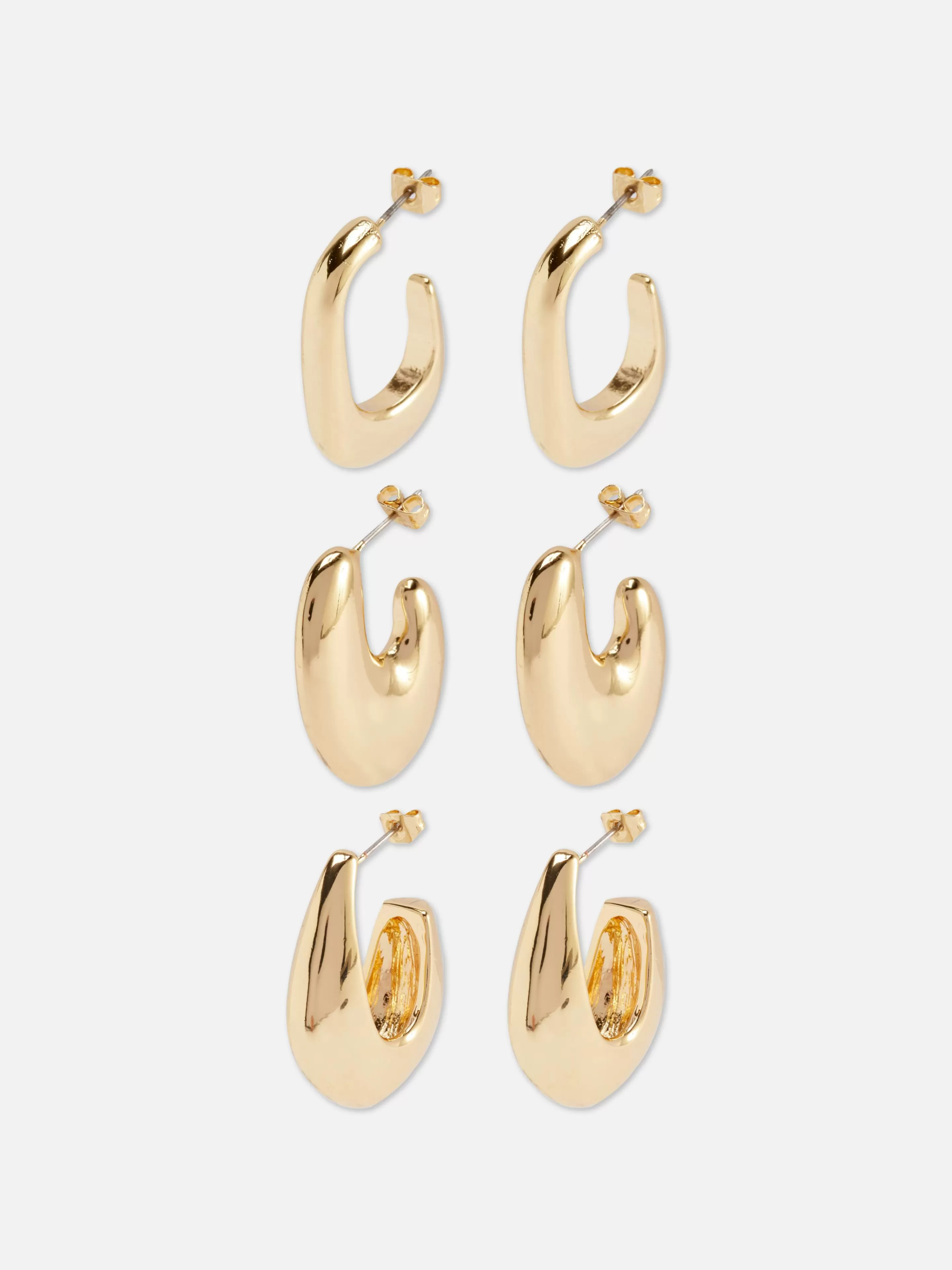 Lot De 3 Paires De Créoles Oblongues-Primark Best Sale