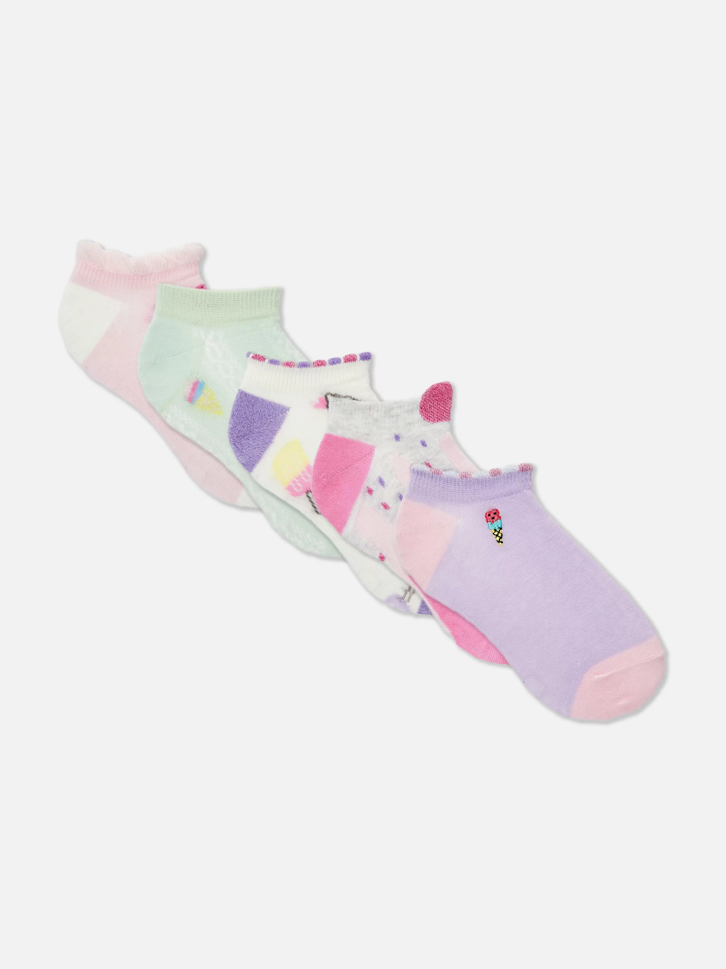Lot De 5 Paires De Socquettes à Imprimé Crème Glacée-Primark Hot