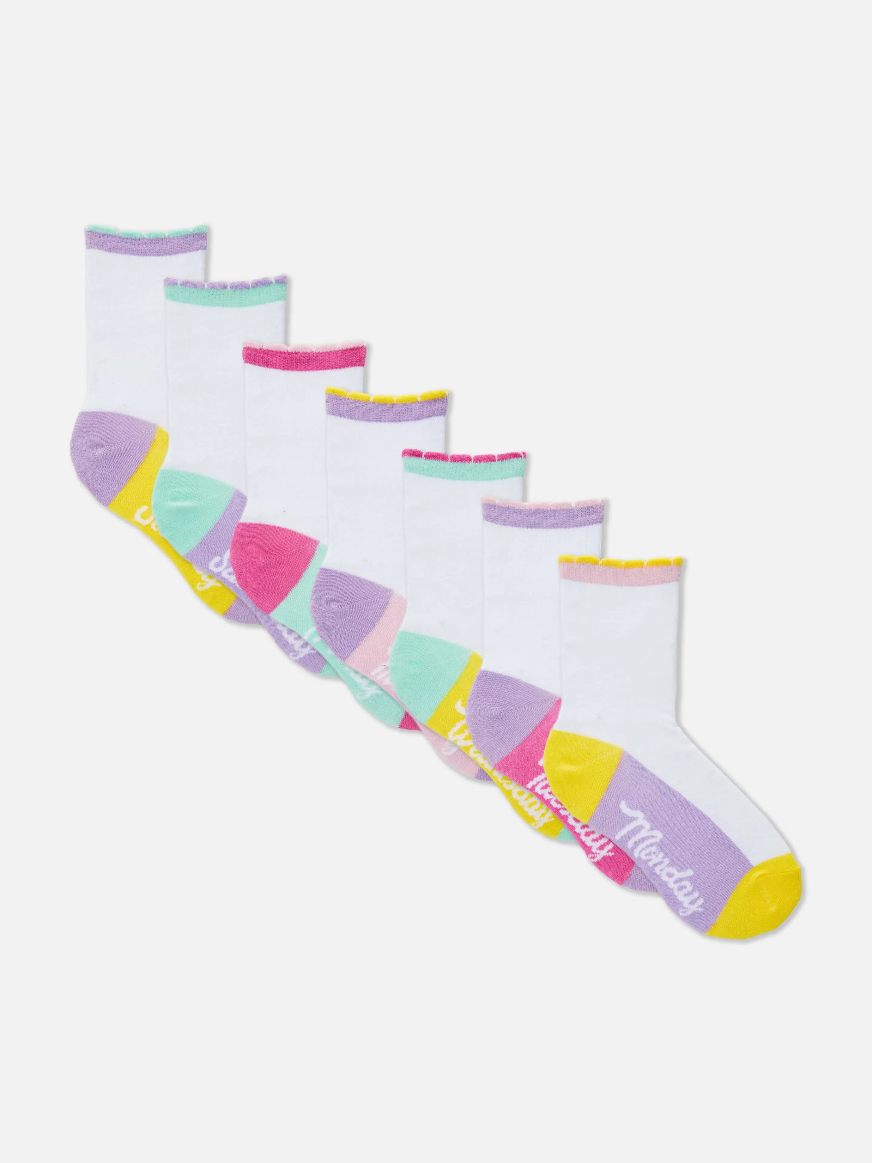 Lot De 7 Paires De Socquettes Jours De La Semaine-Primark Best