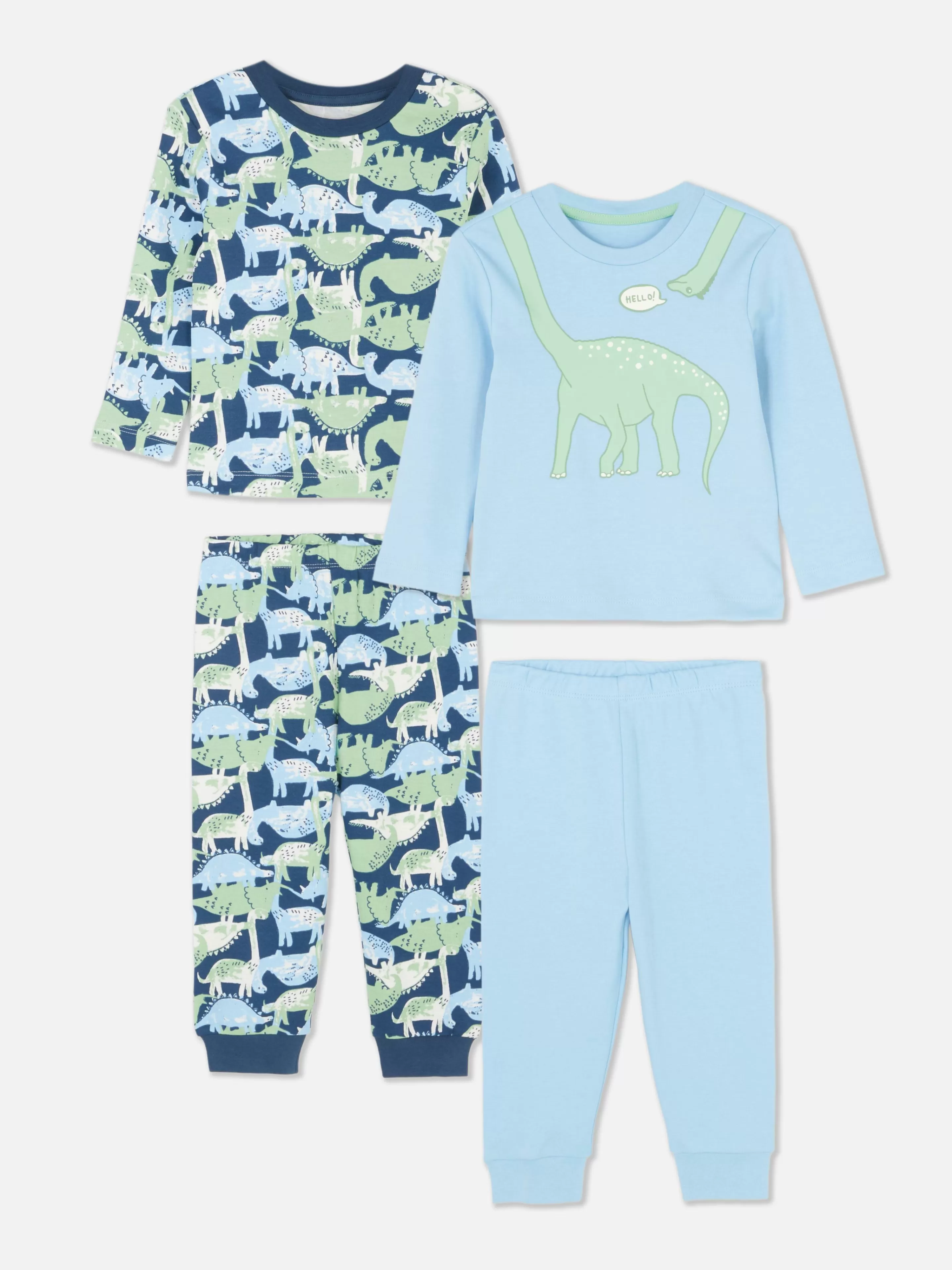 Lot De 2 Pyjamas à Manches Longues Et Motifs Variés-Primark Shop