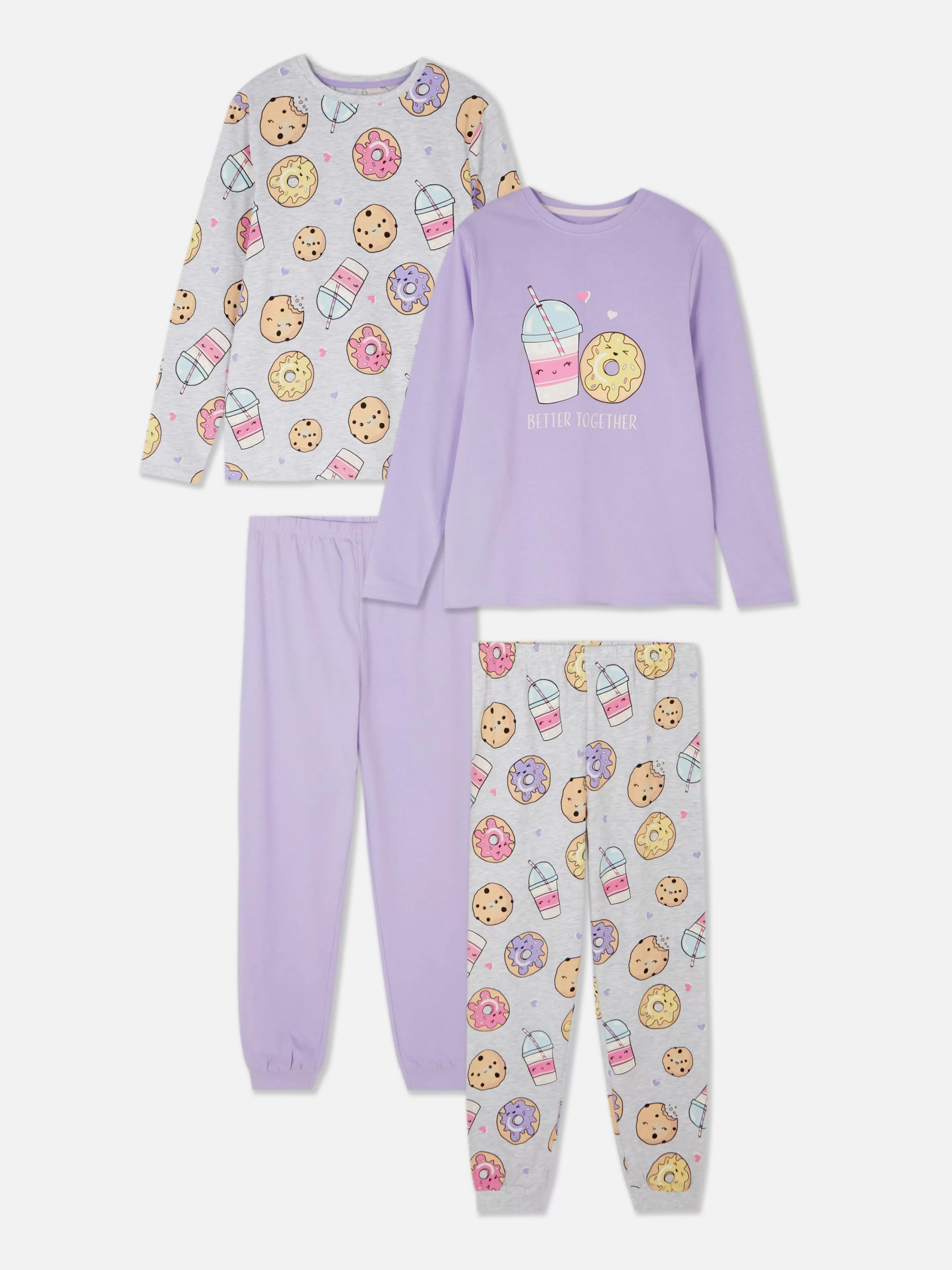 Lot De 2 Pyjamas à Motifs Bubble Tea-Primark Sale