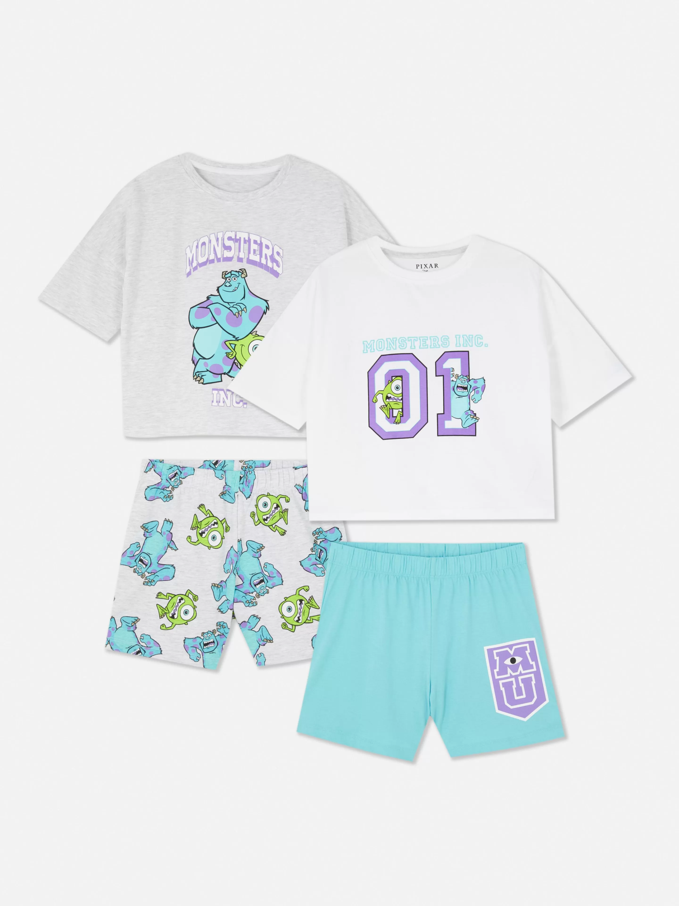 Lot De 2 Pyjamas Courts Disney Monsters, Inc.-Primark Store