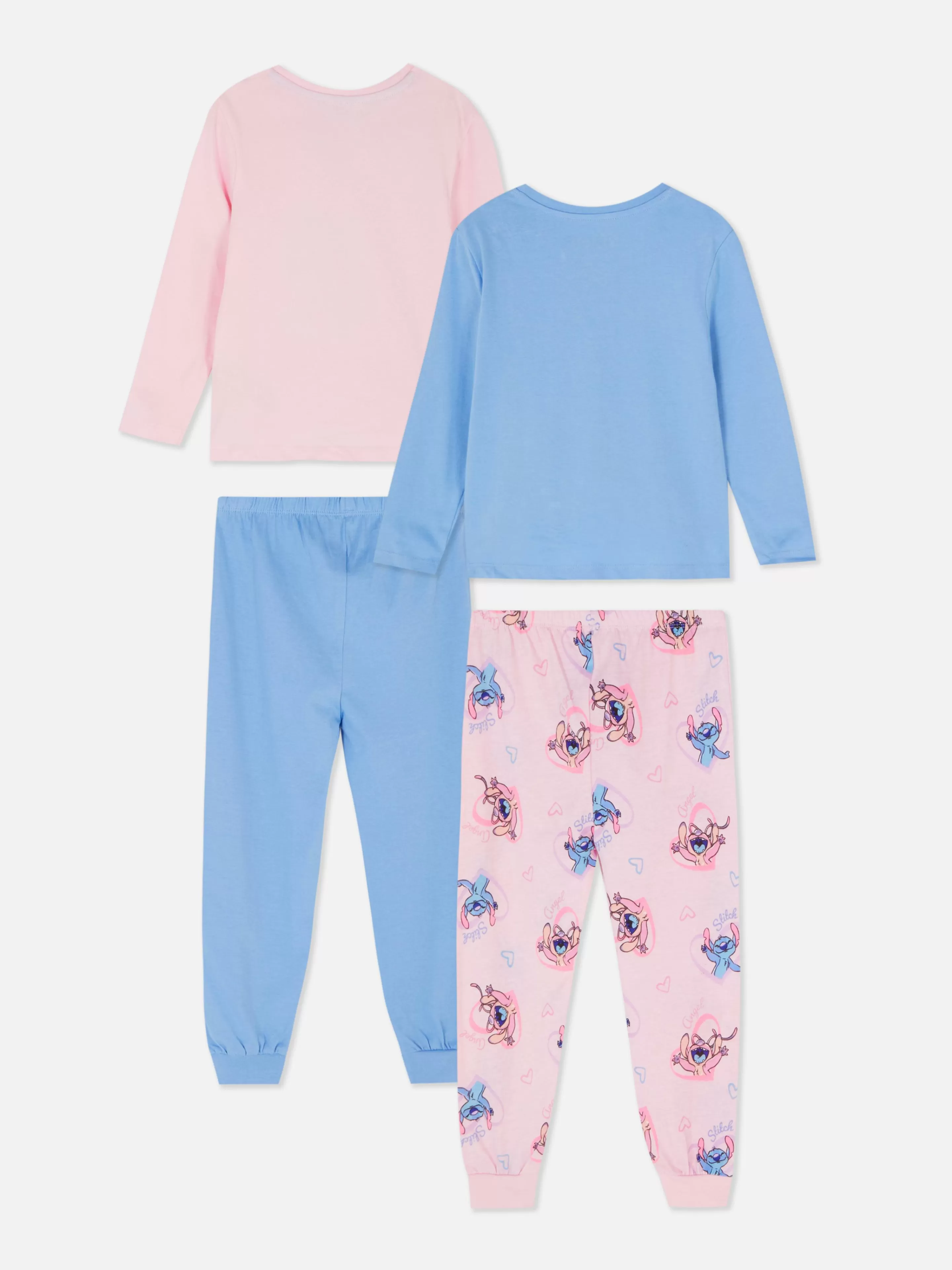 Lot De 2 Pyjamas Longs Disney Stitch & Angel-Primark New