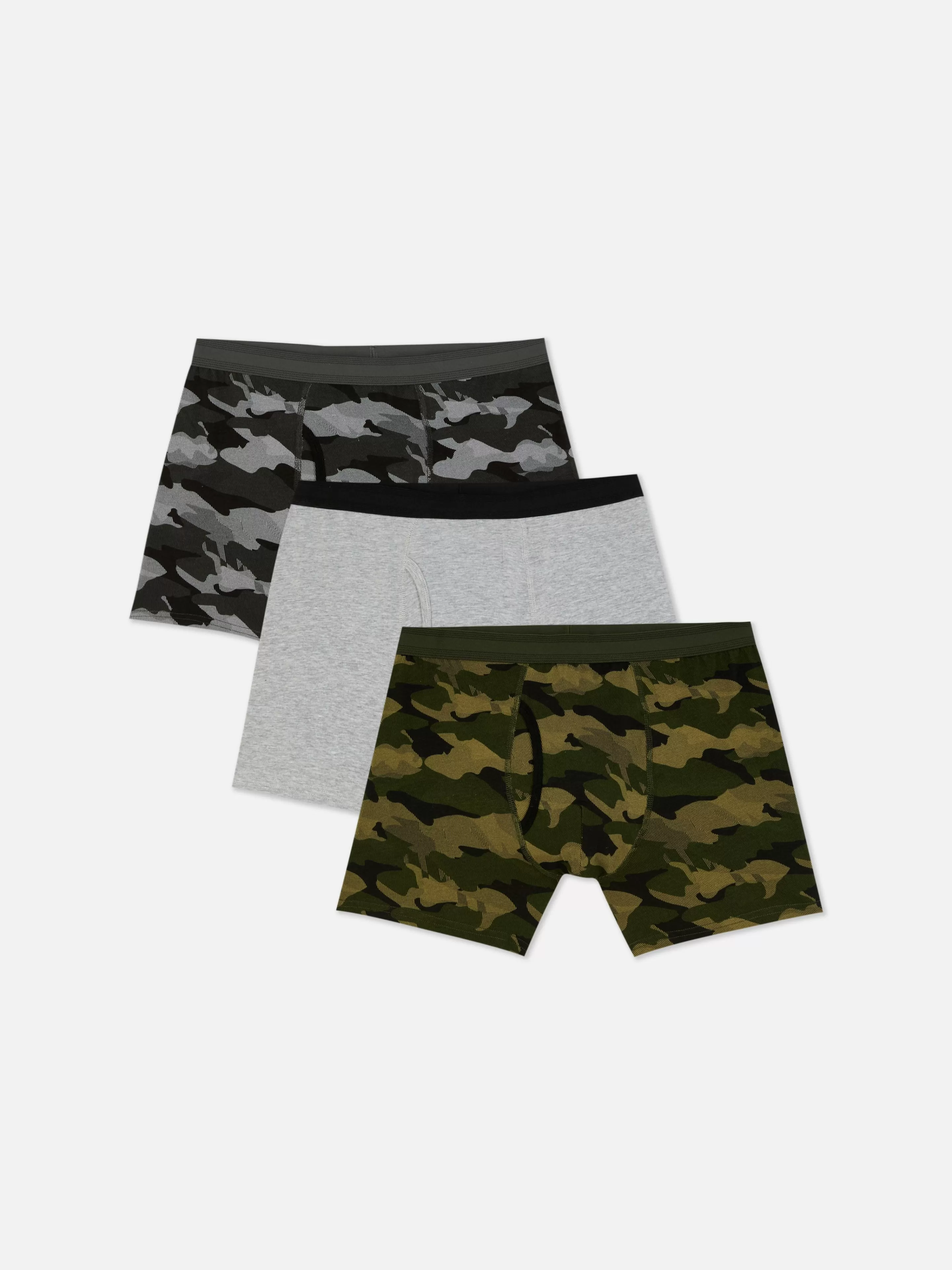 Lot De 3 Shortys Camouflage En Coton Majoritaire-Primark Fashion