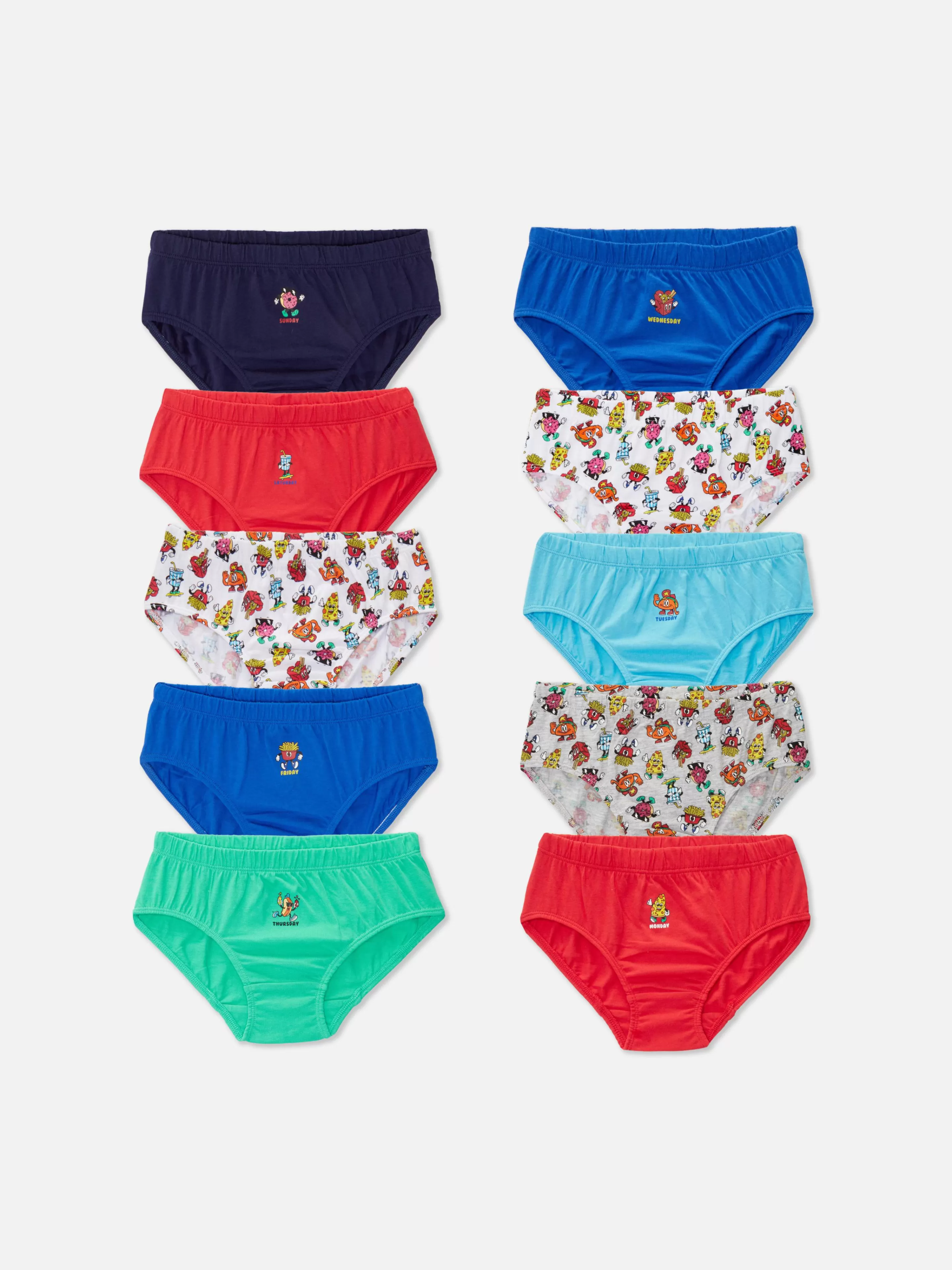 Lot De 10 Slips à Imprimé Nourriture-Primark Flash Sale